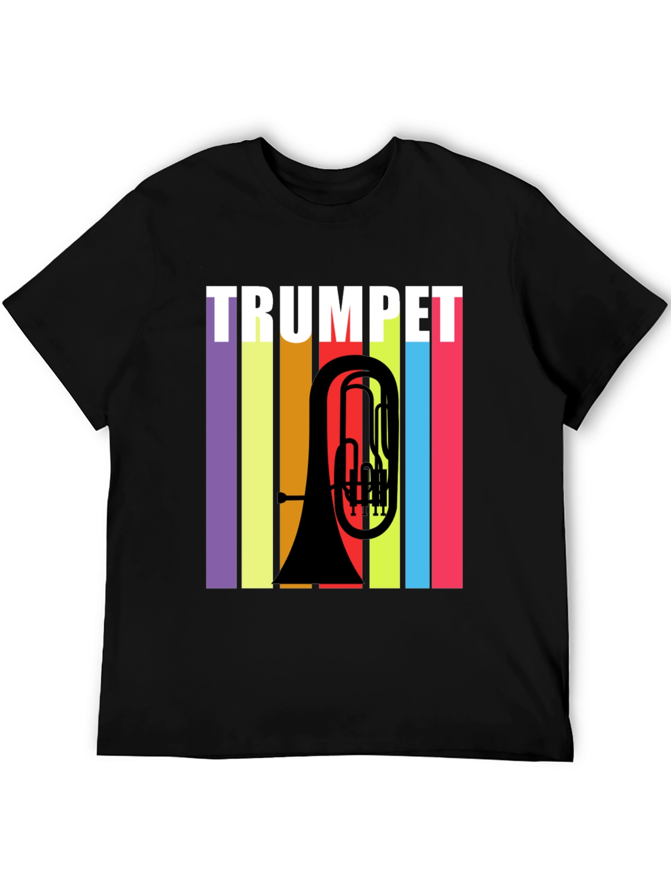 Trumpet Retro Style Graphic T-Shirt - Music Lover Tee