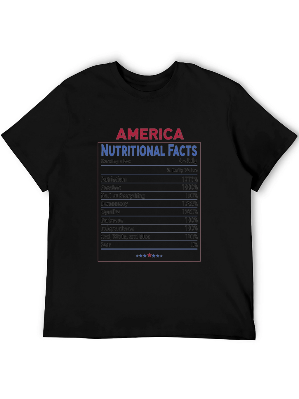 America Nutritional Facts Patriotic T-Shirt