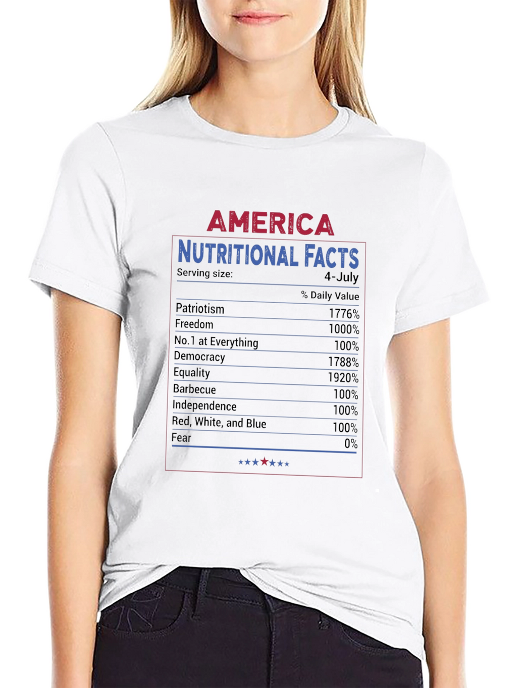 America Nutritional Facts Patriotic T-Shirt