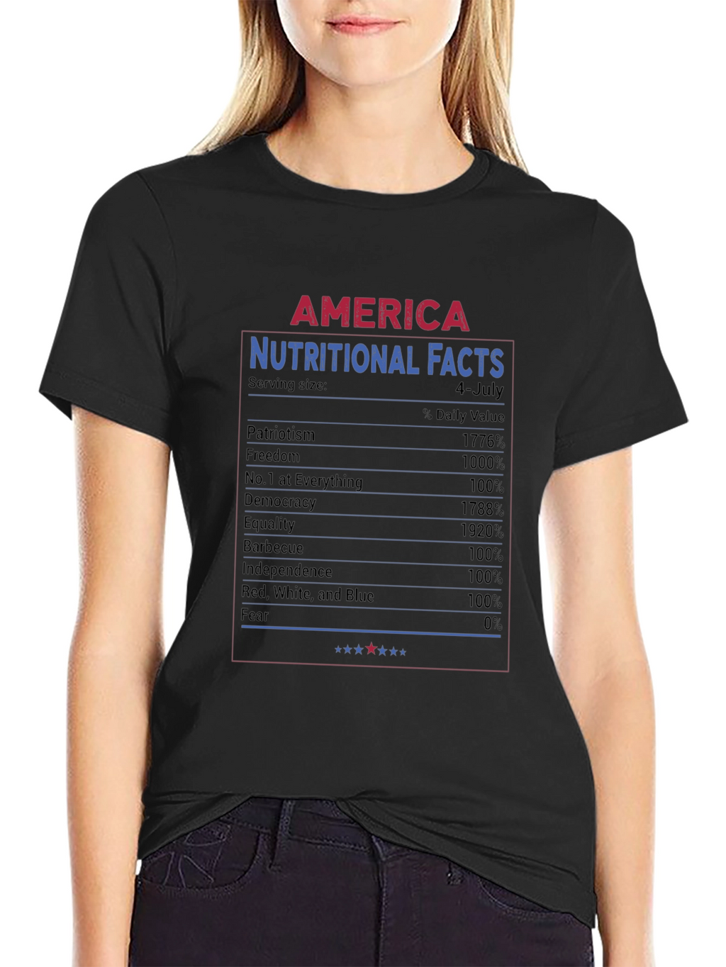 America Nutritional Facts Patriotic T-Shirt