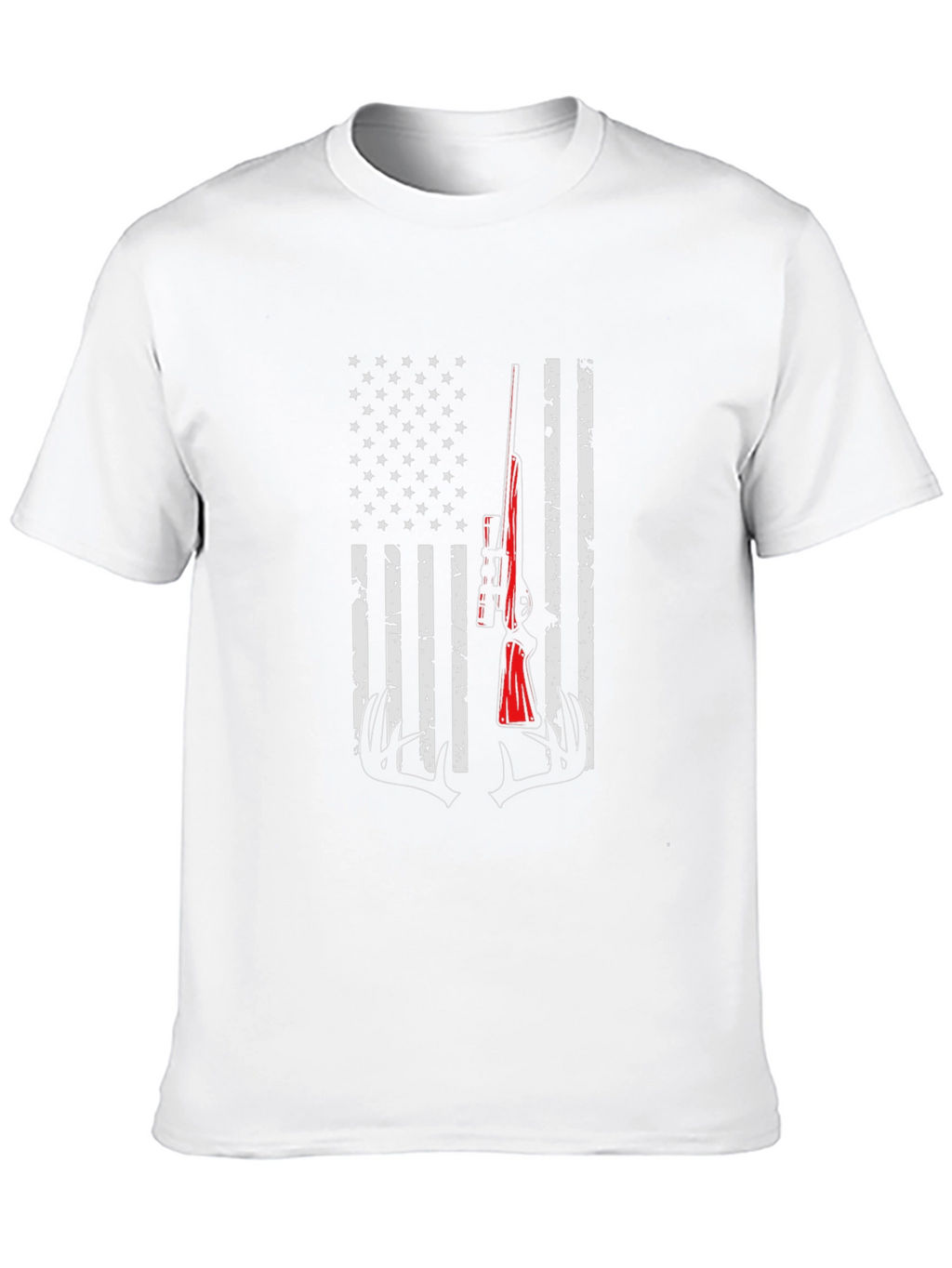 American Flag Hunting Rifle T-Shirt