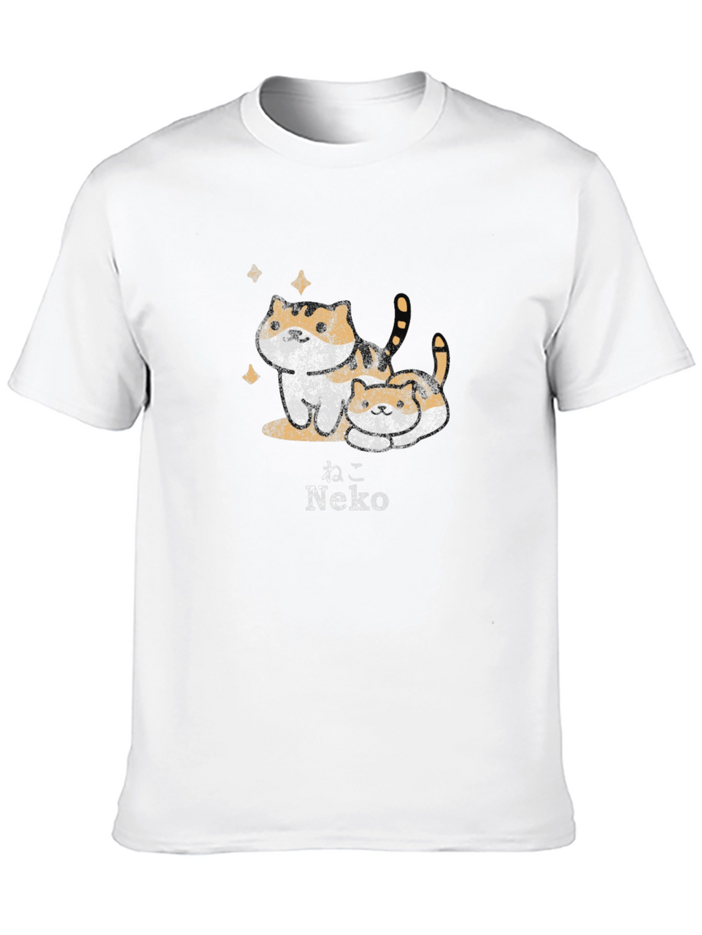 Neko Cat Graphic Tee - Trendy Black T-Shirt