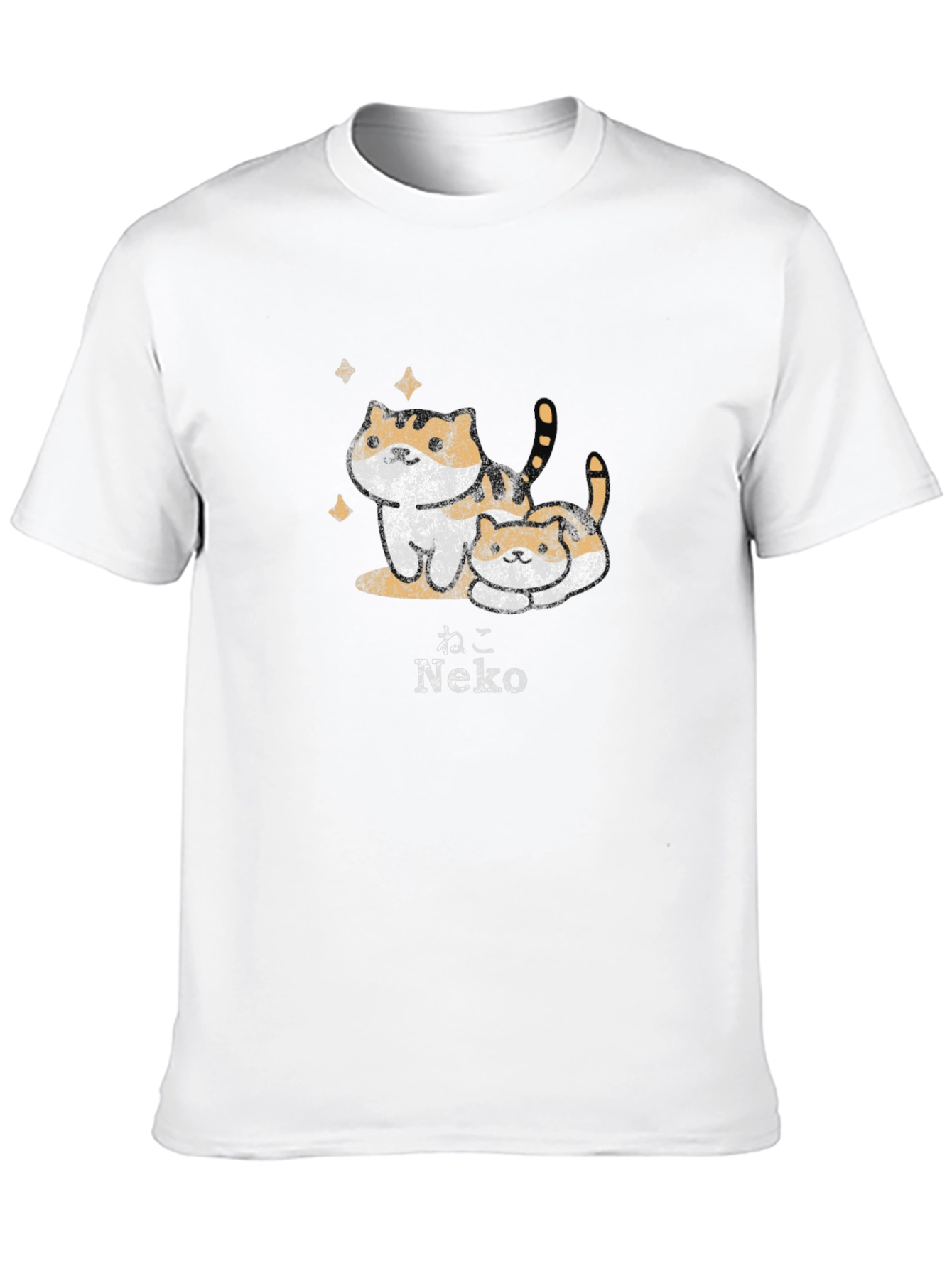 Neko Cat Graphic Tee - Trendy Black T-Shirt