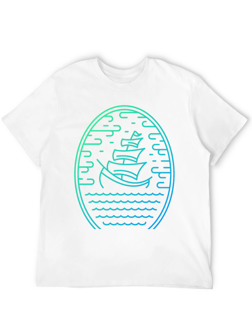 Nautical Boat Graphic Tee - Mens Black T-Shirt