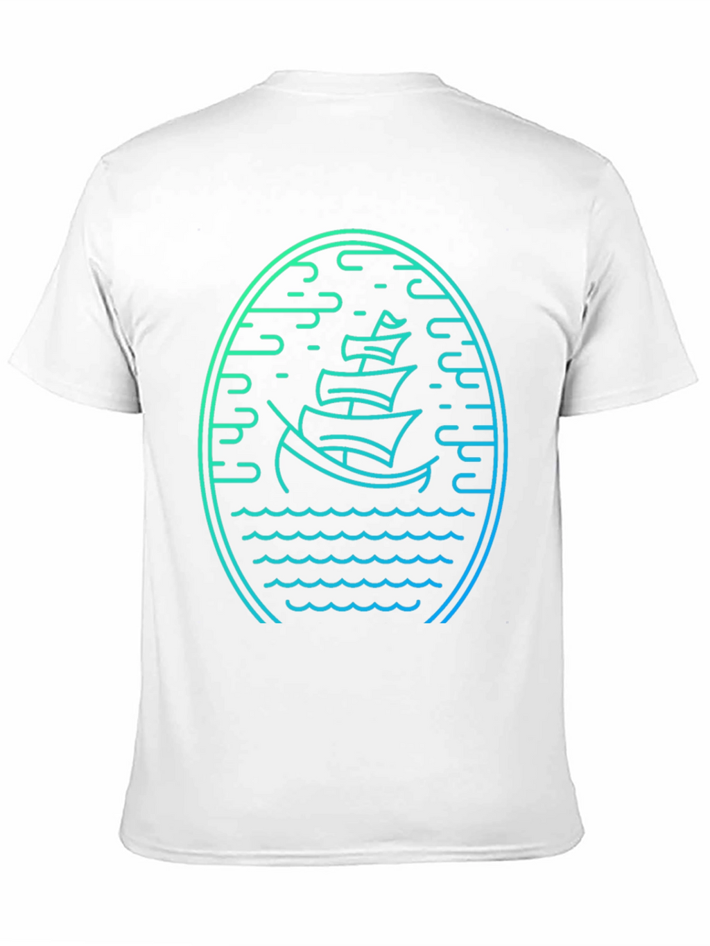Nautical Boat Graphic Tee - Mens Black T-Shirt