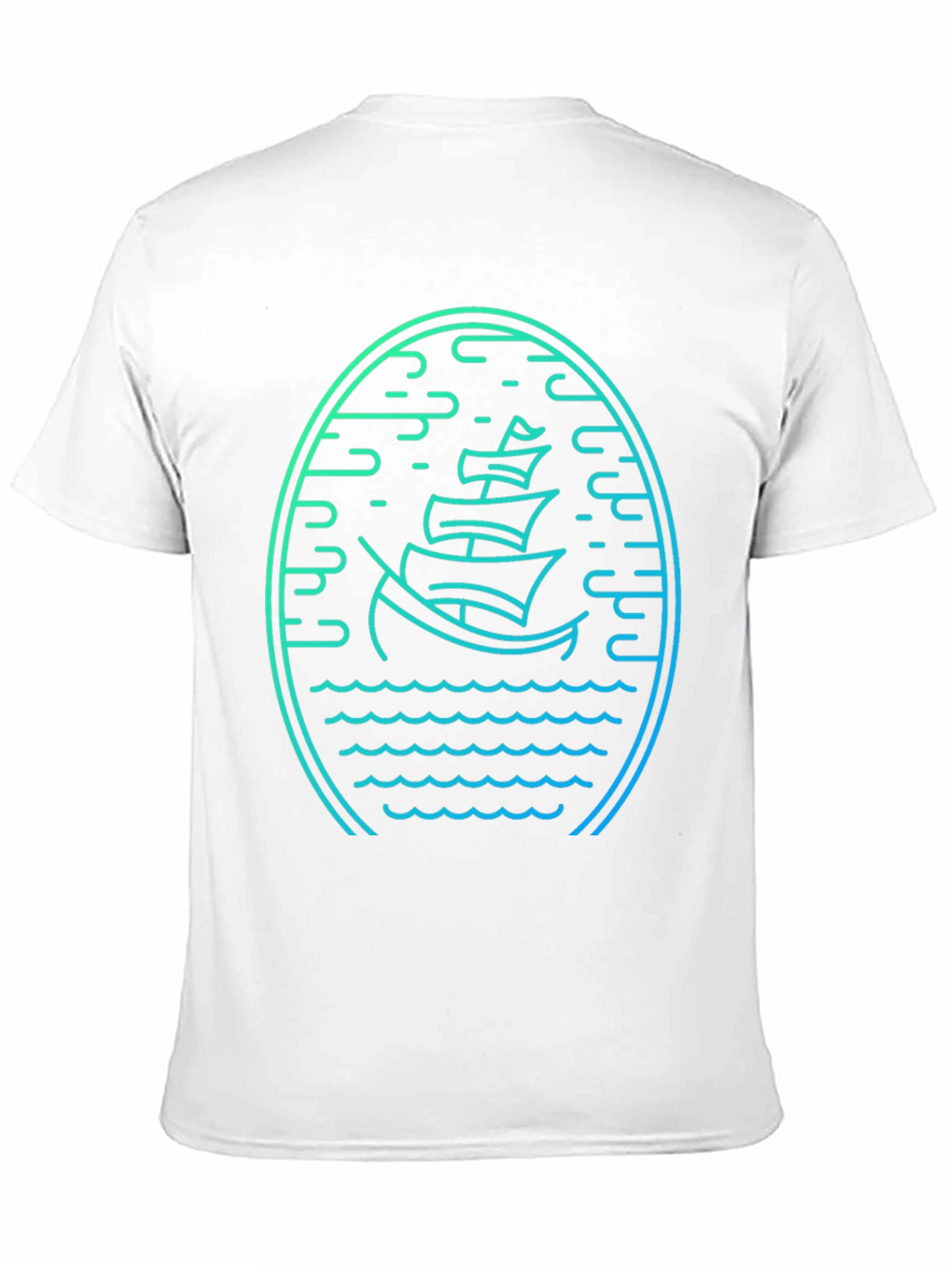 Nautical Boat Graphic Tee - Mens Black T-Shirt