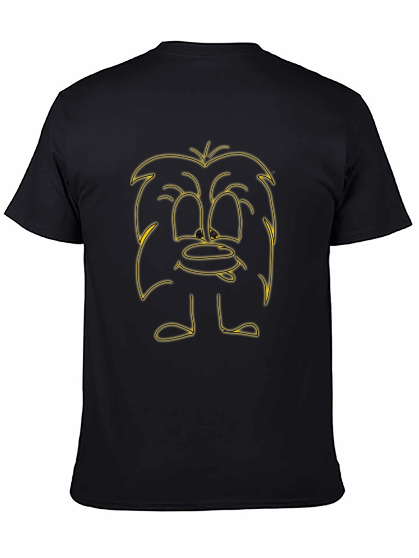 Cartoon Character Graphic Black T-Shirt