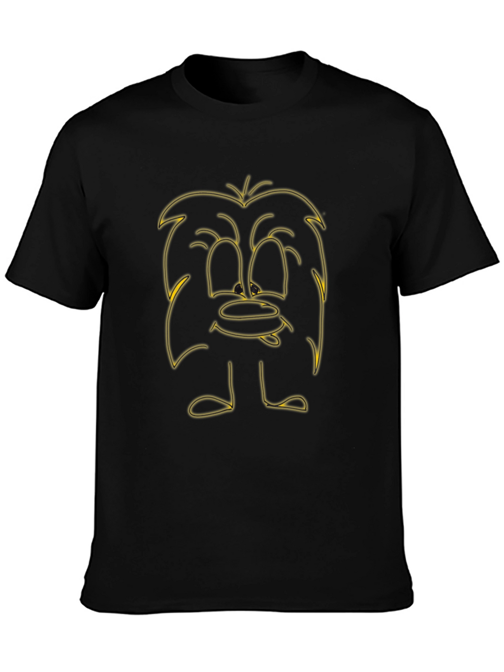 Cartoon Character Graphic Black T-Shirt
