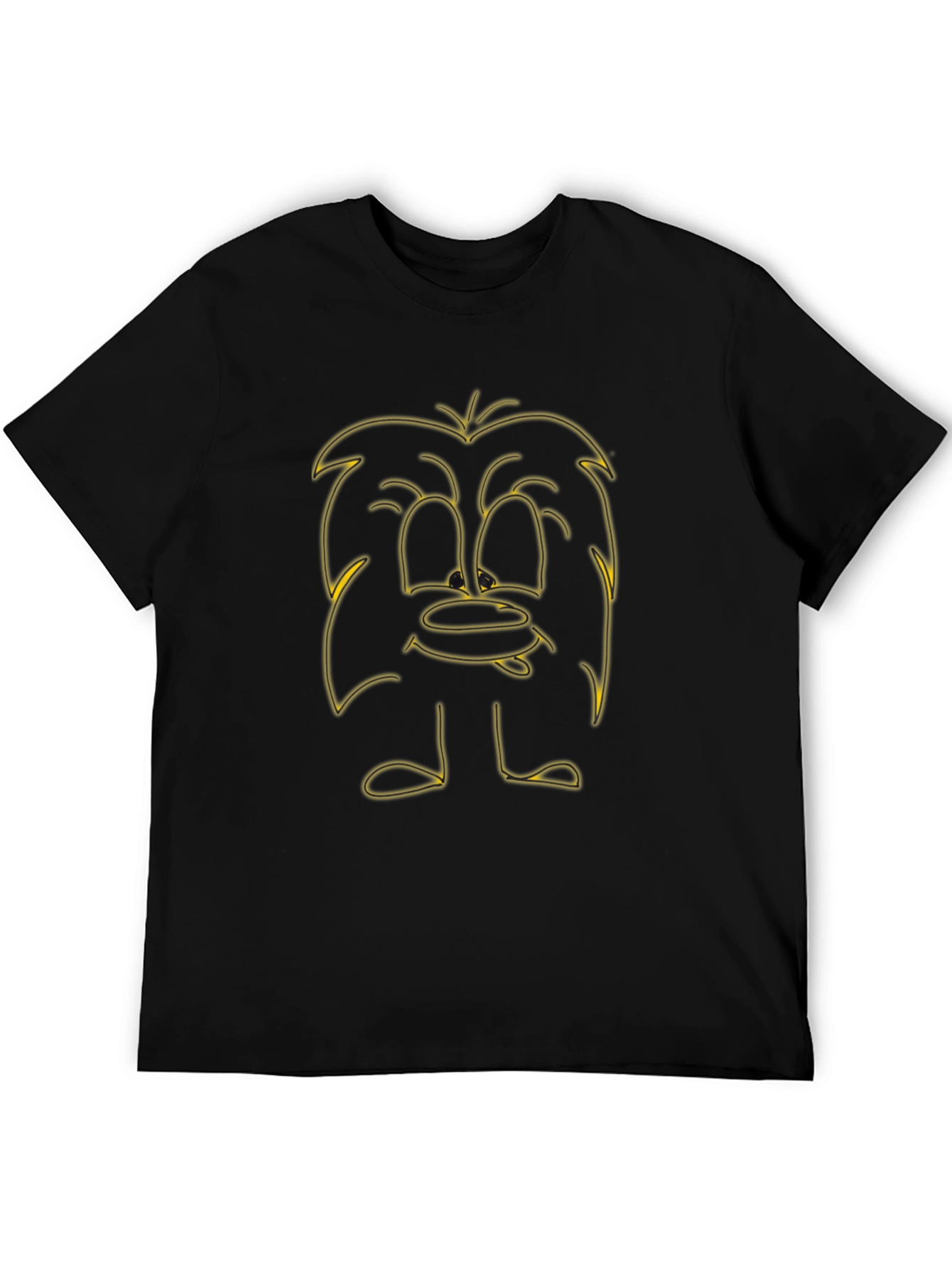 Cartoon Character Graphic Black T-Shirt