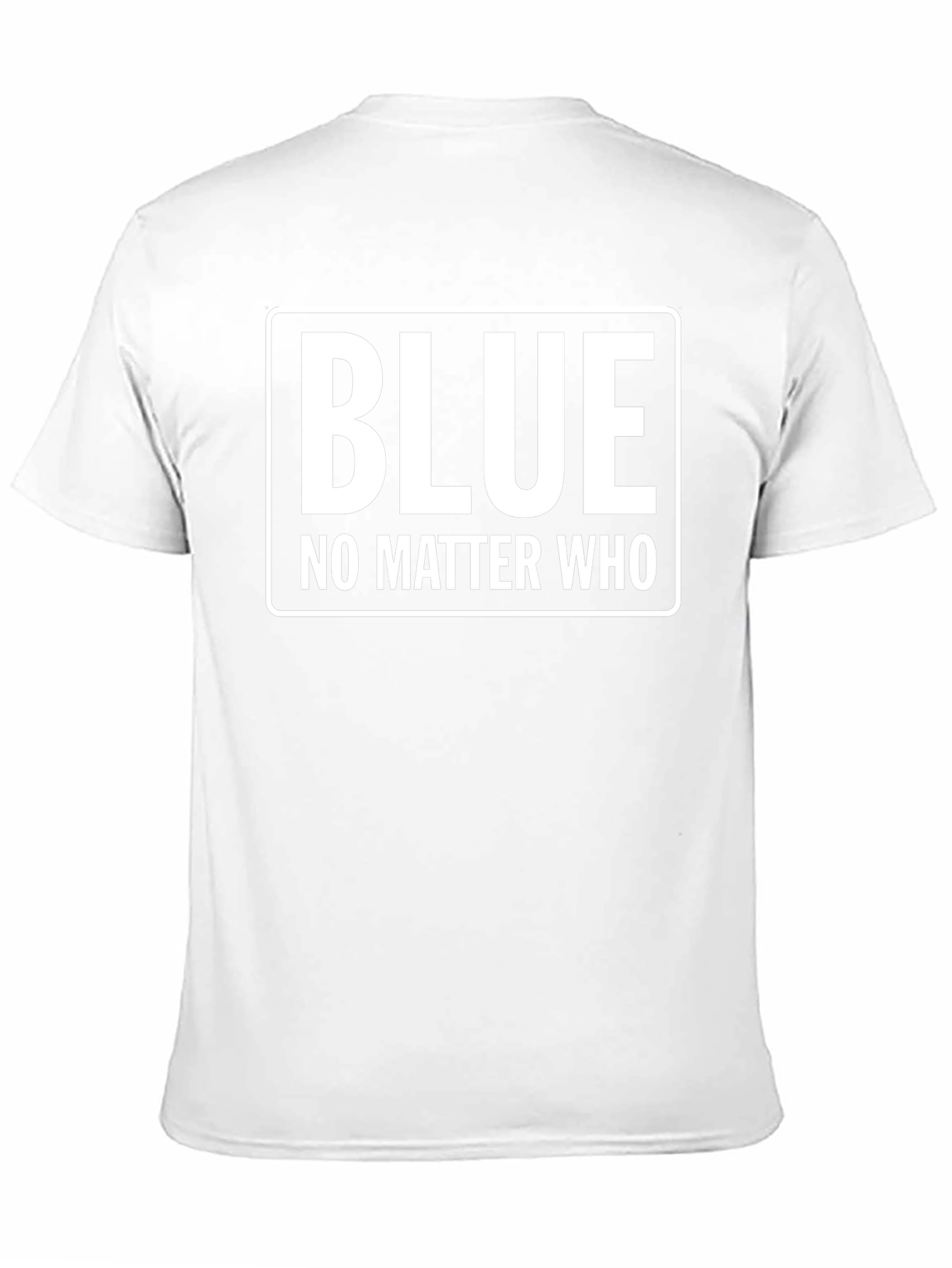 Blue No Matter Who Black T-Shirt