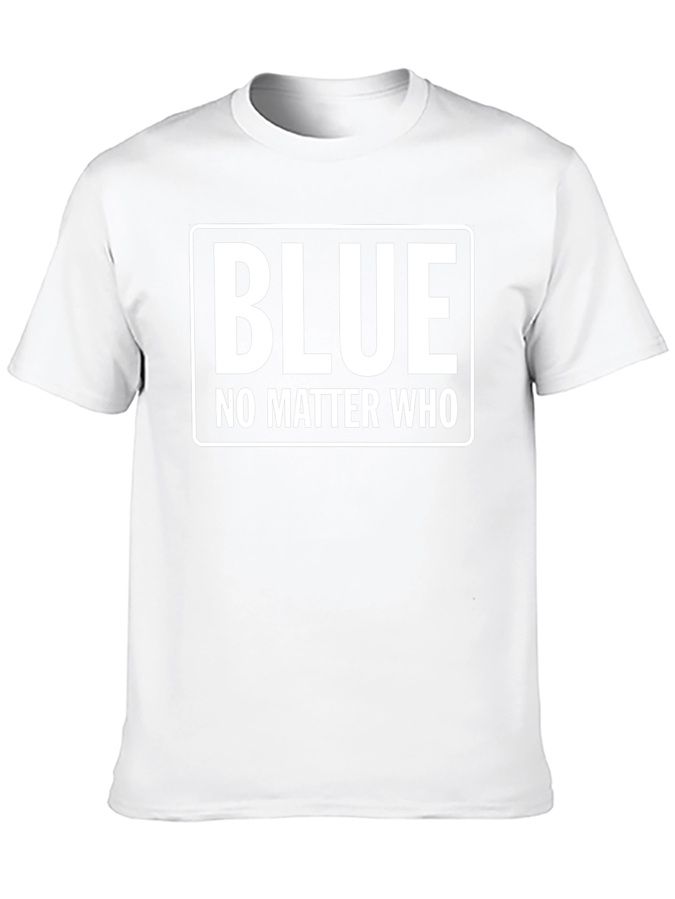 Blue No Matter Who Black T-Shirt