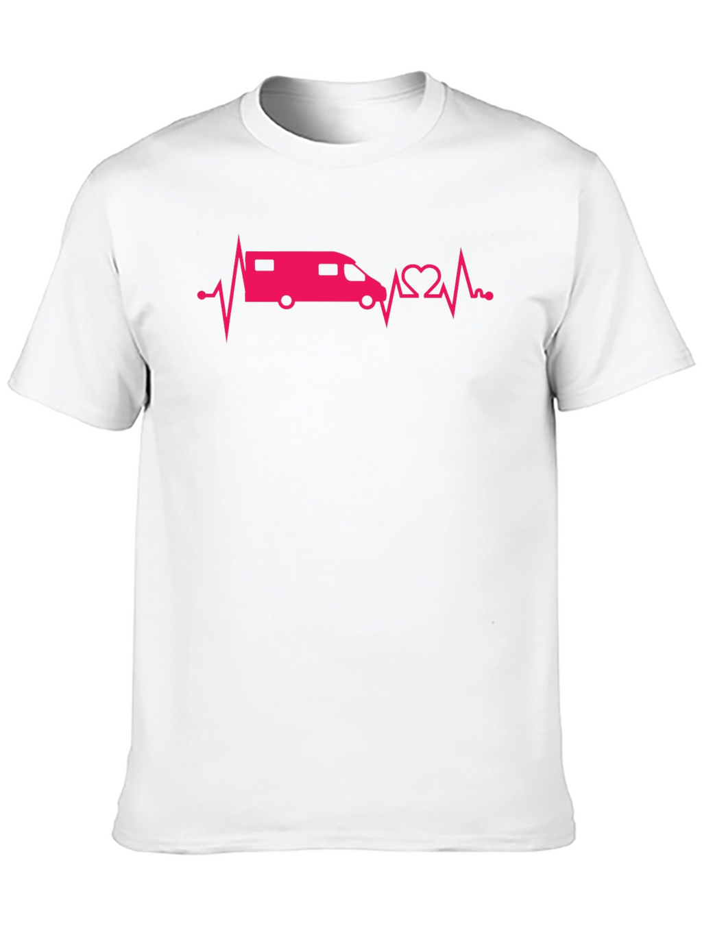 Camper Van Heartbeat Graphic T-Shirt