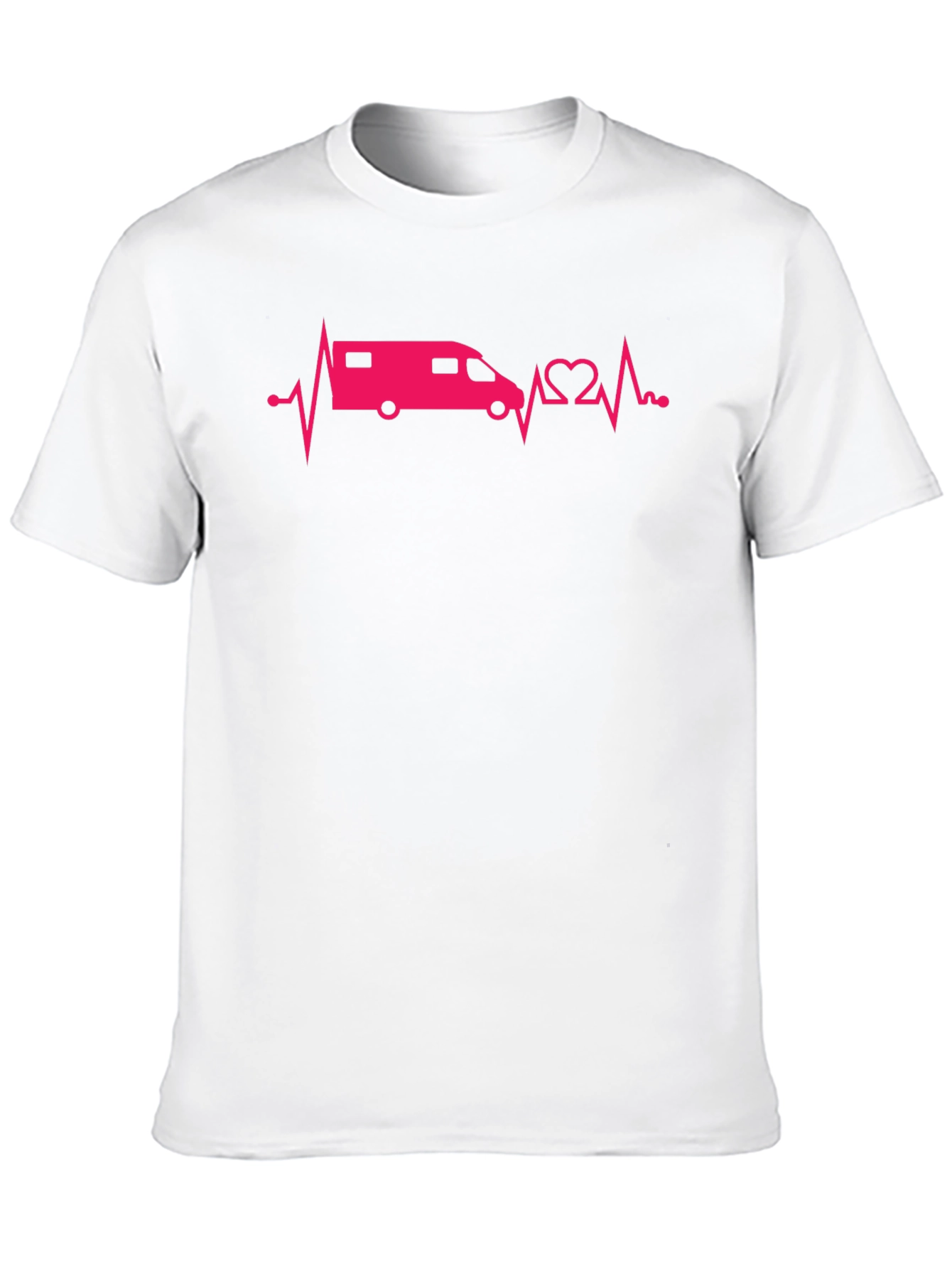 Camper Van Heartbeat Graphic T-Shirt