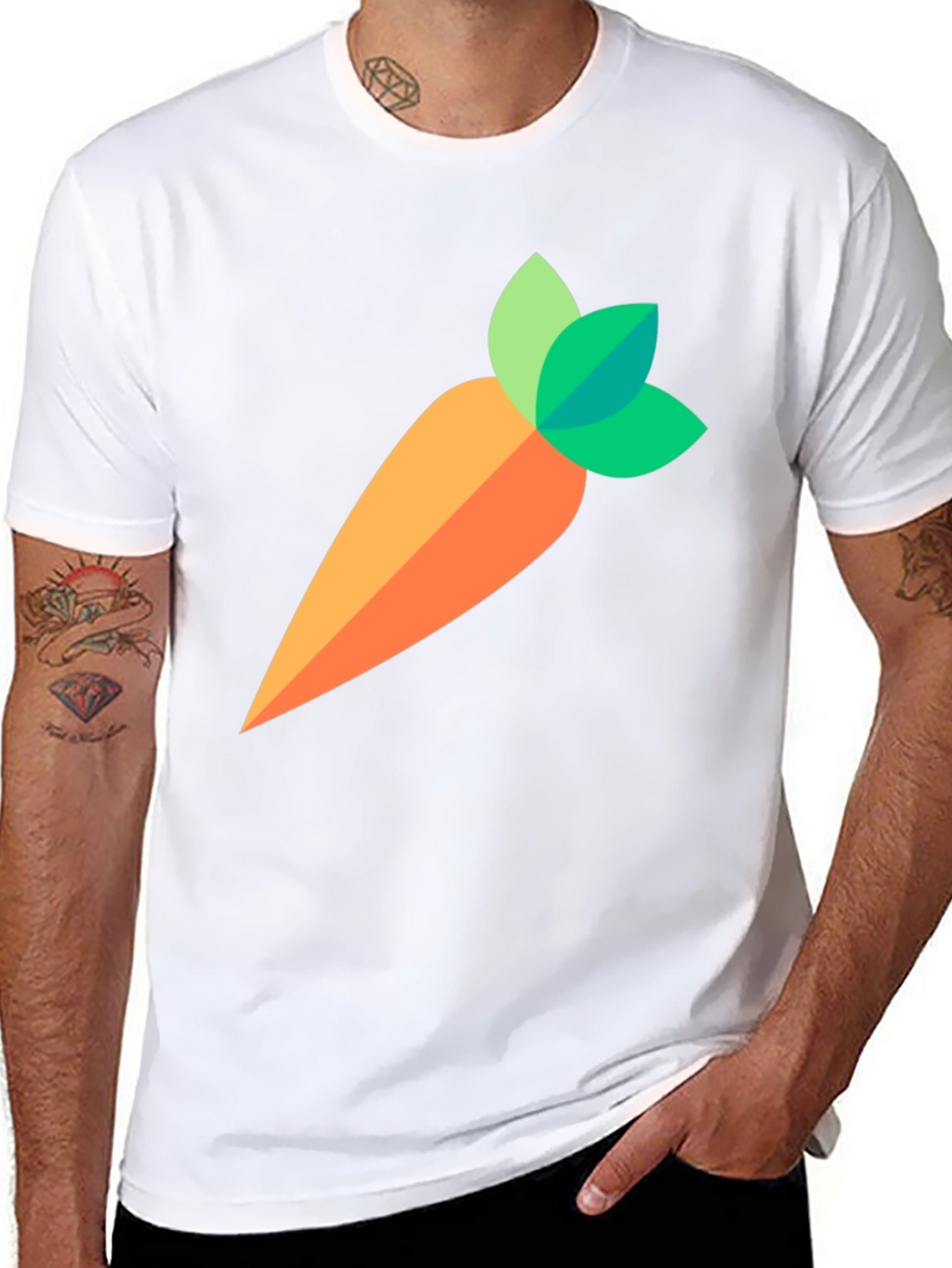 Carrot Graphic Tee - Casual Comfort