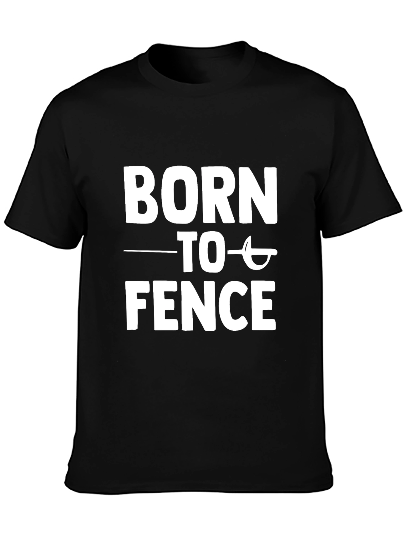 Born to Fence Graphic T-Shirt - Black