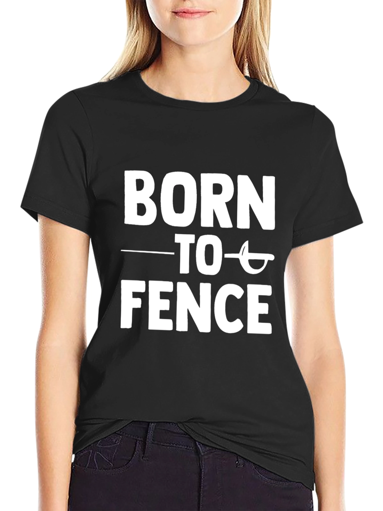 Born to Fence Graphic T-Shirt - Black