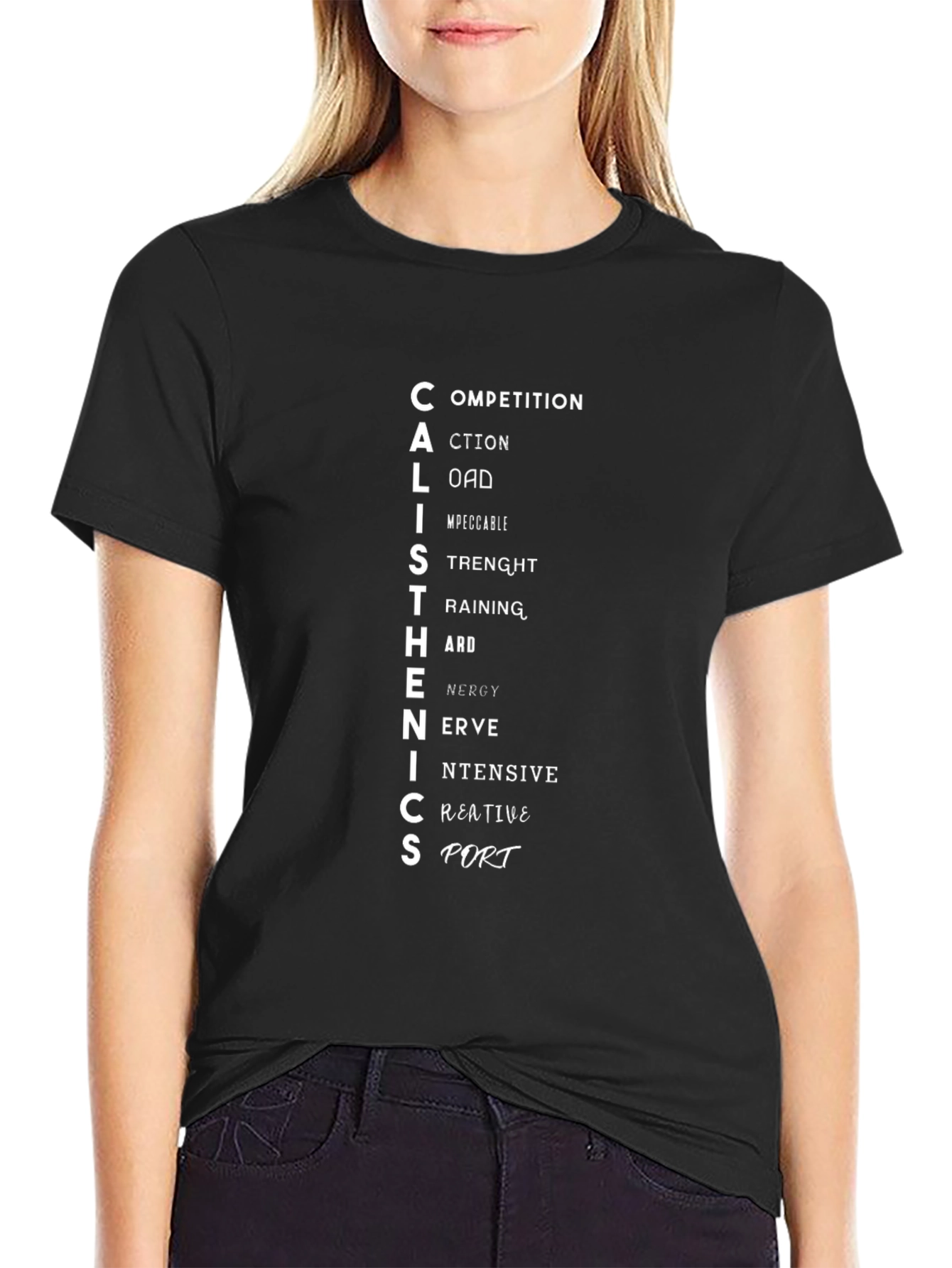 Calisthenics Black Graphic Tee - Workout Motivation