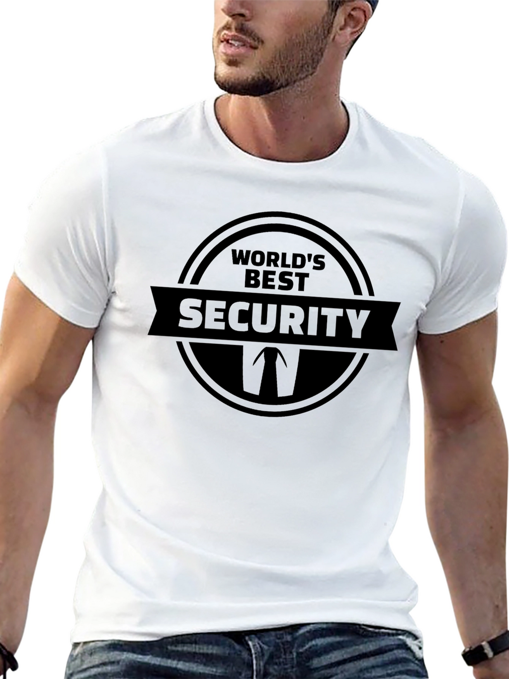 Worlds Best Security T-Shirt - Black Novelty Tee