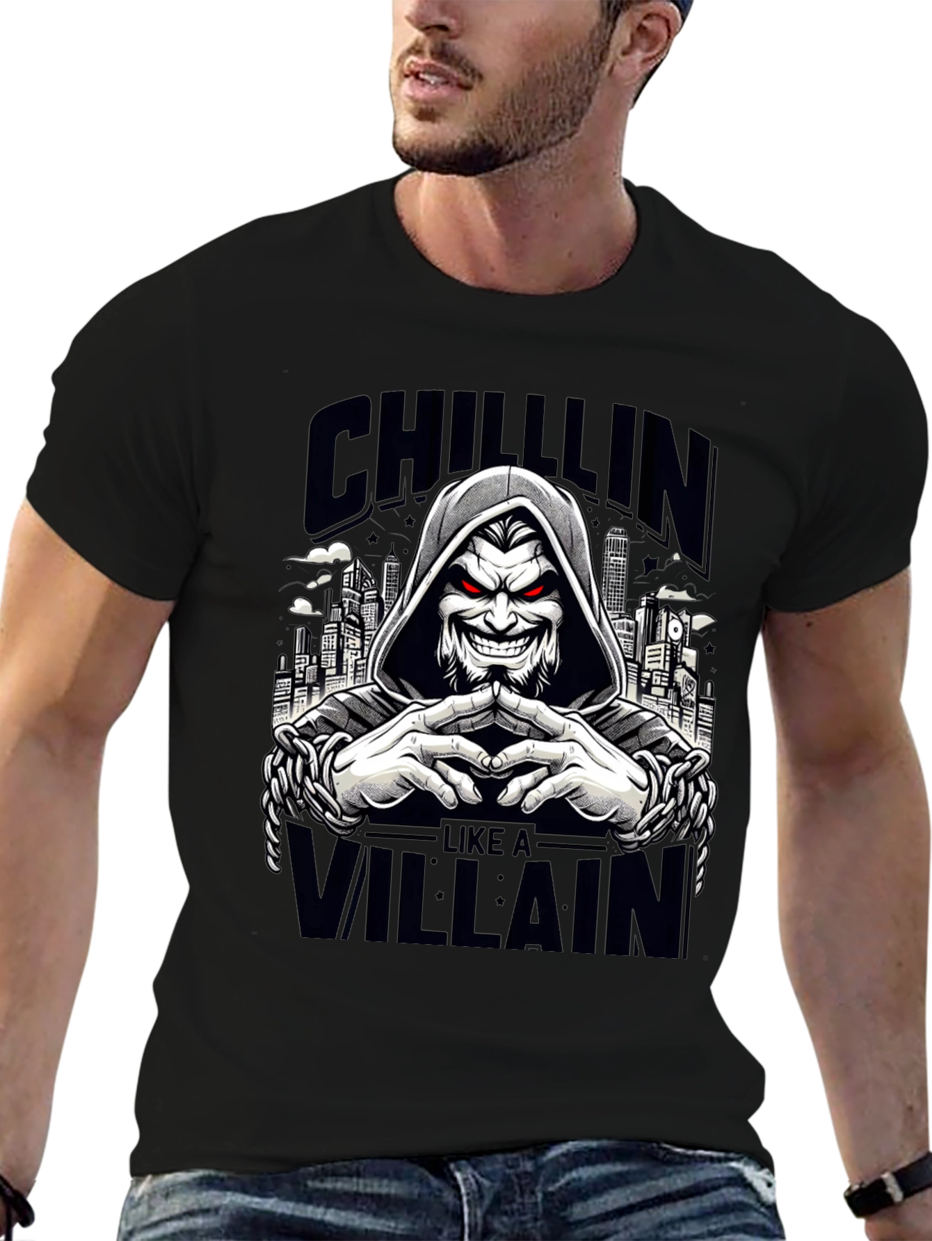 Chillin Like a Villain Graphic Tee - Black
