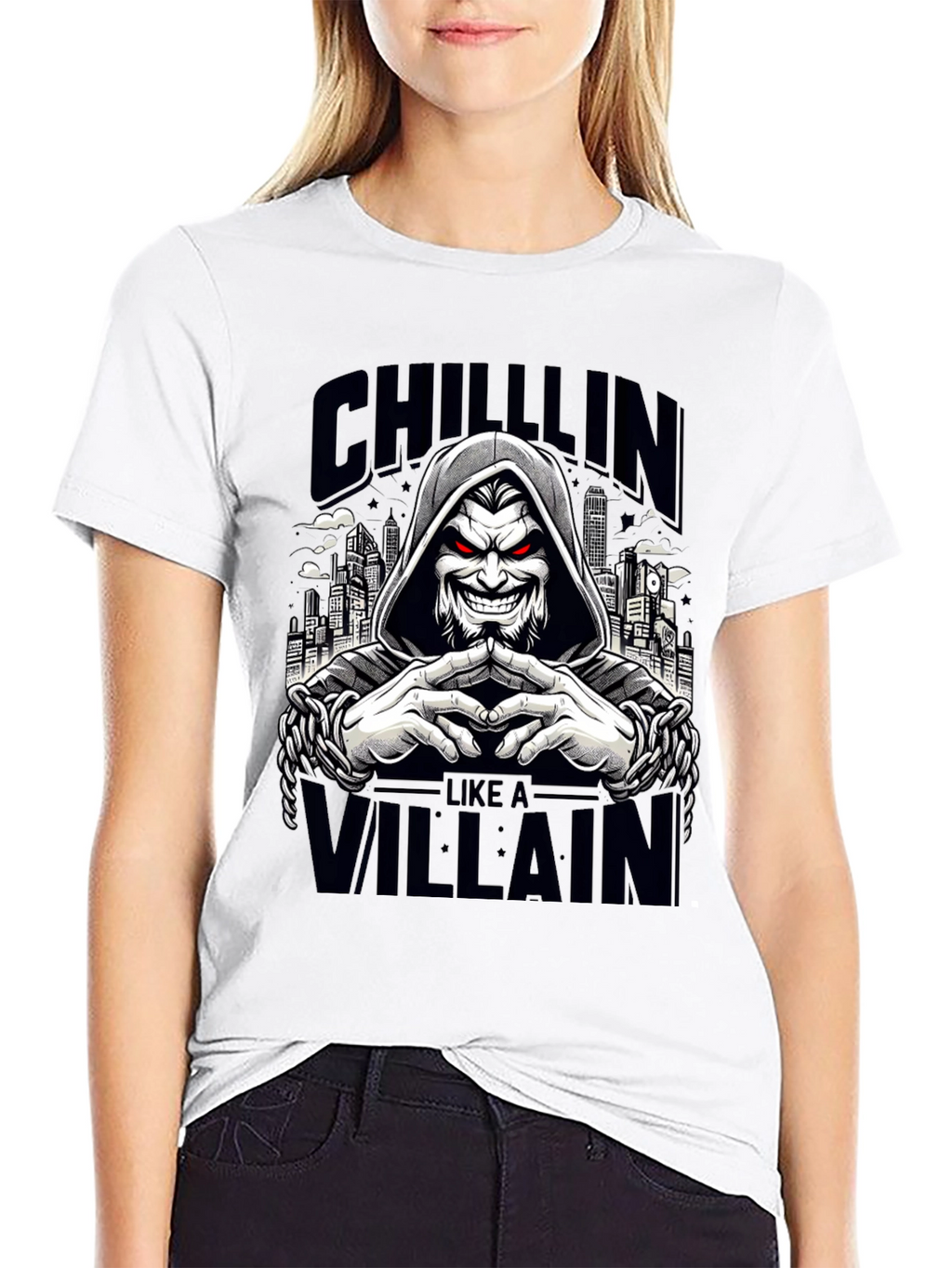Chillin Like a Villain Graphic Tee - Black
