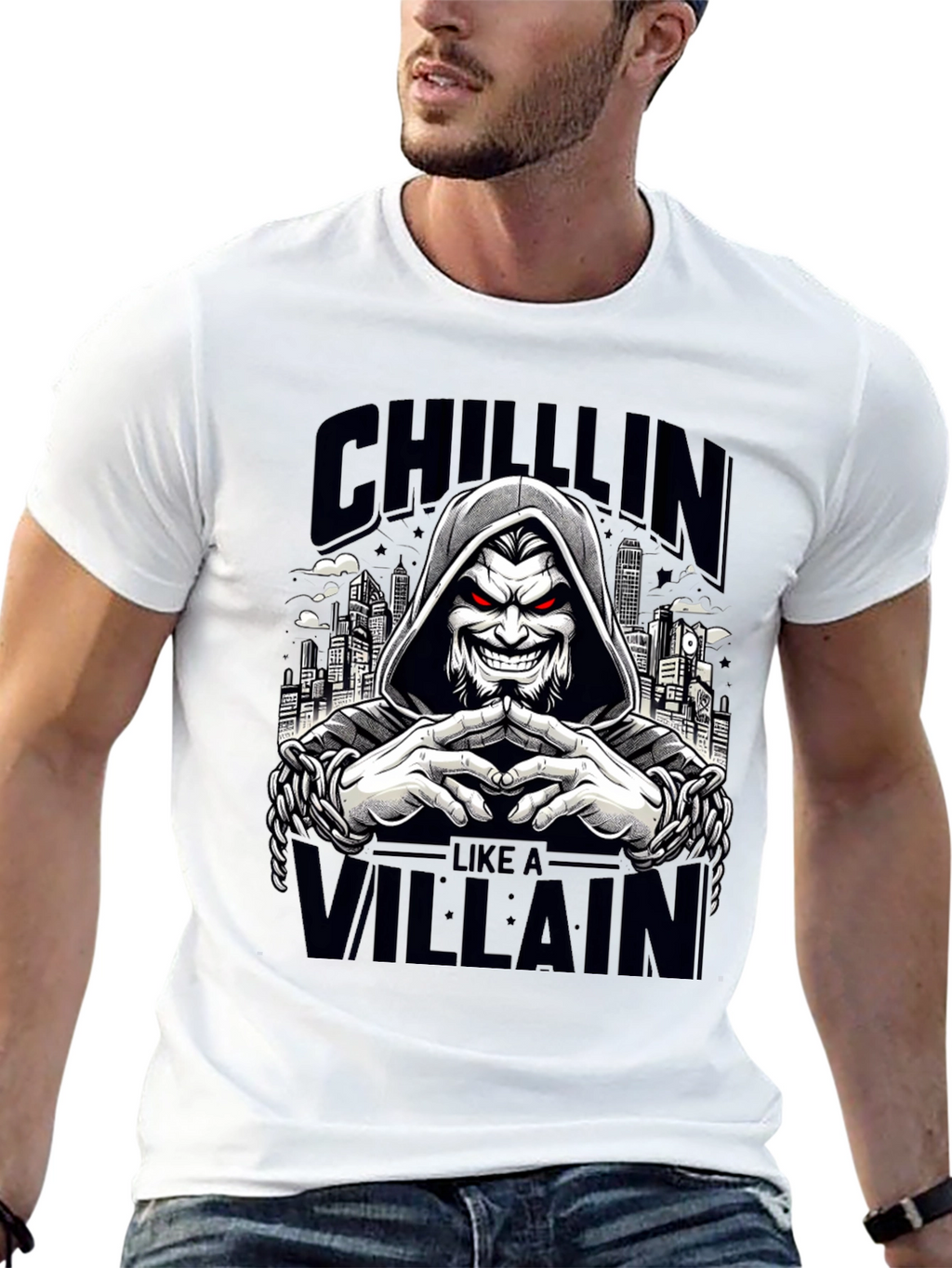 Chillin Like a Villain Graphic Tee - Black