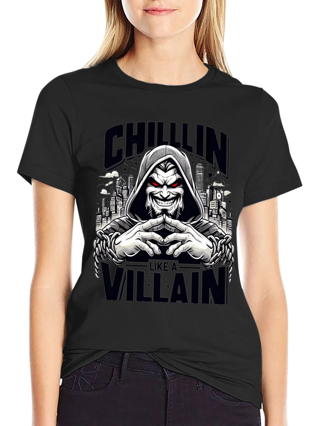 Chillin Like a Villain Graphic Tee - Black