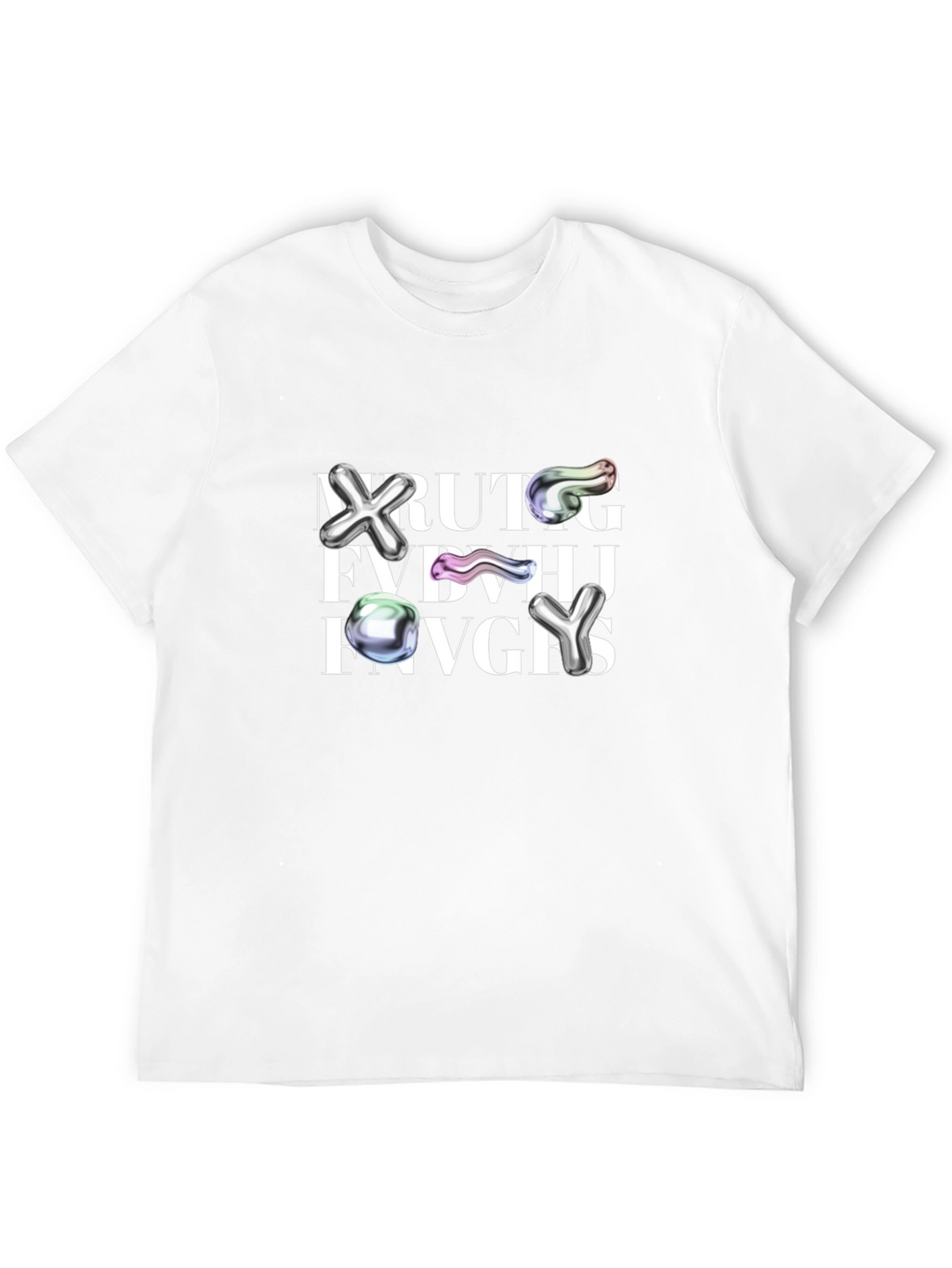 Abstract Graphic Print Crew Neck Tee