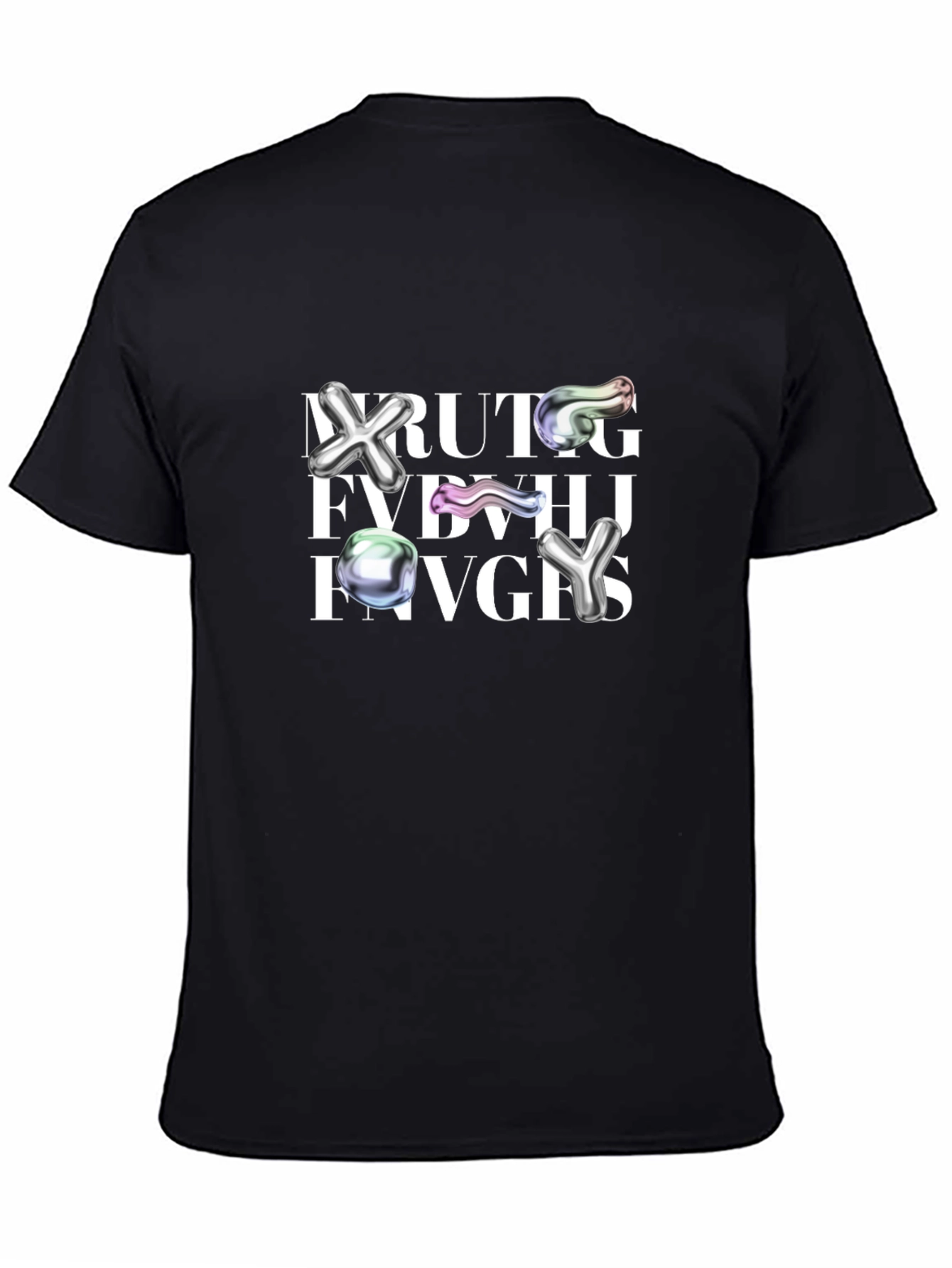 Abstract Graphic Print Crew Neck Tee
