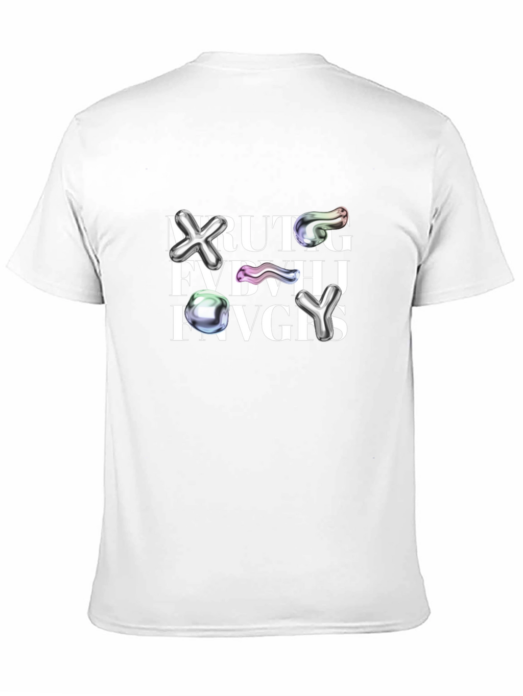 Abstract Graphic Print Crew Neck Tee