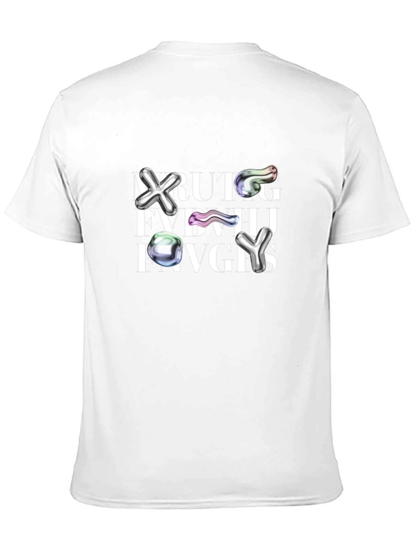 Abstract Graphic Print Crew Neck Tee