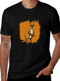 Kangaroo Graphic Tee - Classic Crew Neck