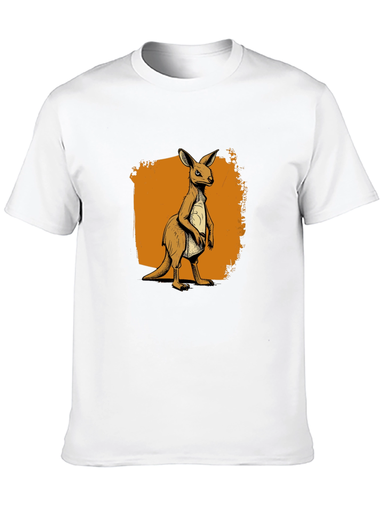 Kangaroo Graphic Tee - Classic Crew Neck