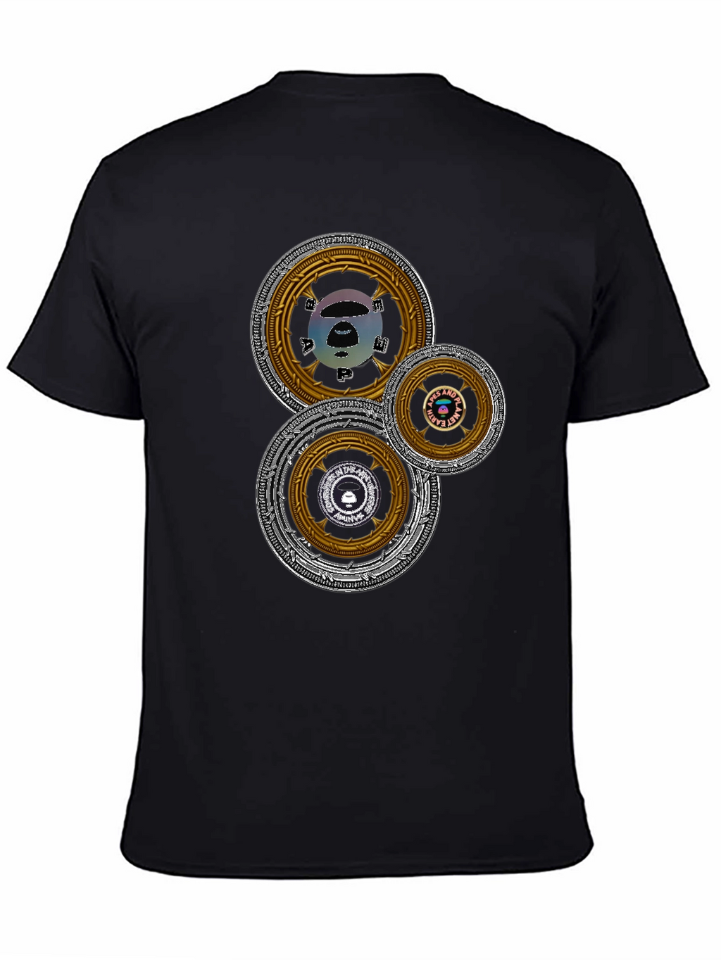 Graphic Tee with Circular Designs