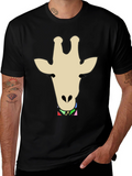 Giraffe Head Graphic Print T-Shirt