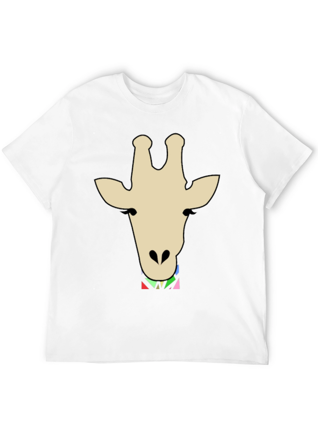 Giraffe Head Graphic Print T-Shirt