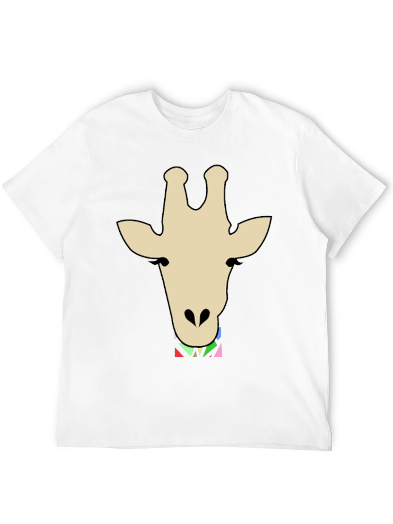 Giraffe Head Graphic Print T-Shirt