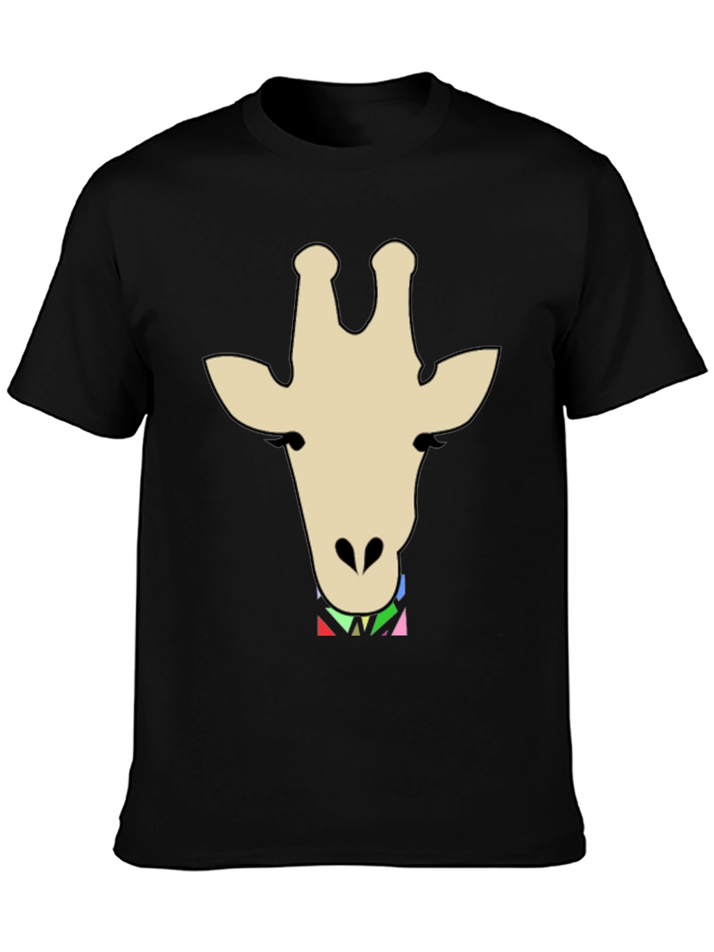 Giraffe Head Graphic Print T-Shirt