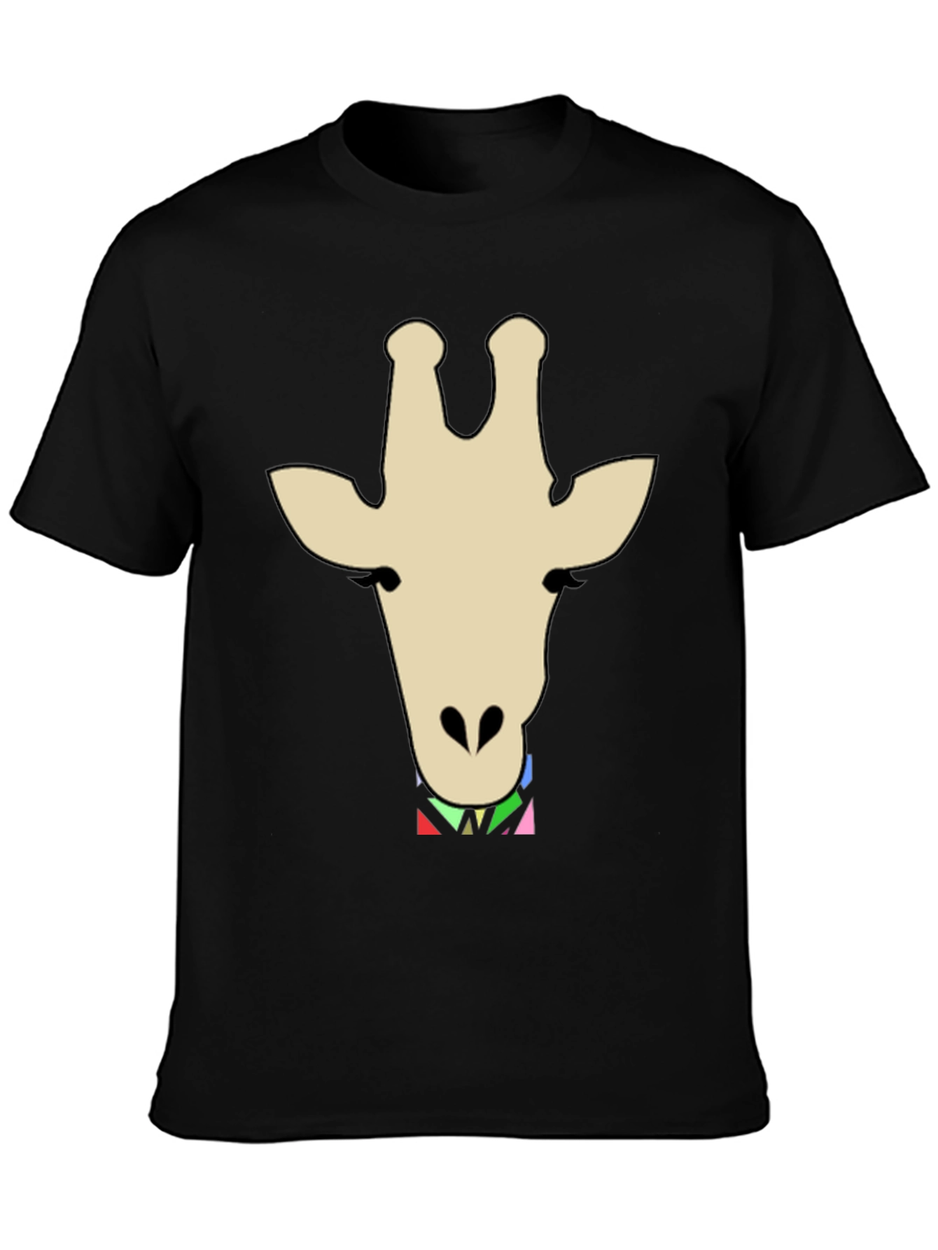 Giraffe Head Graphic Print T-Shirt