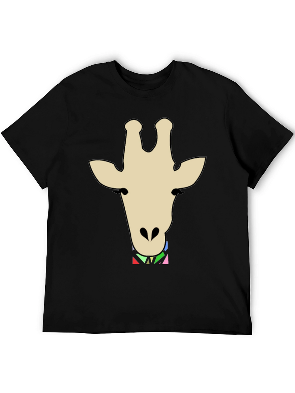 Giraffe Head Graphic Print T-Shirt