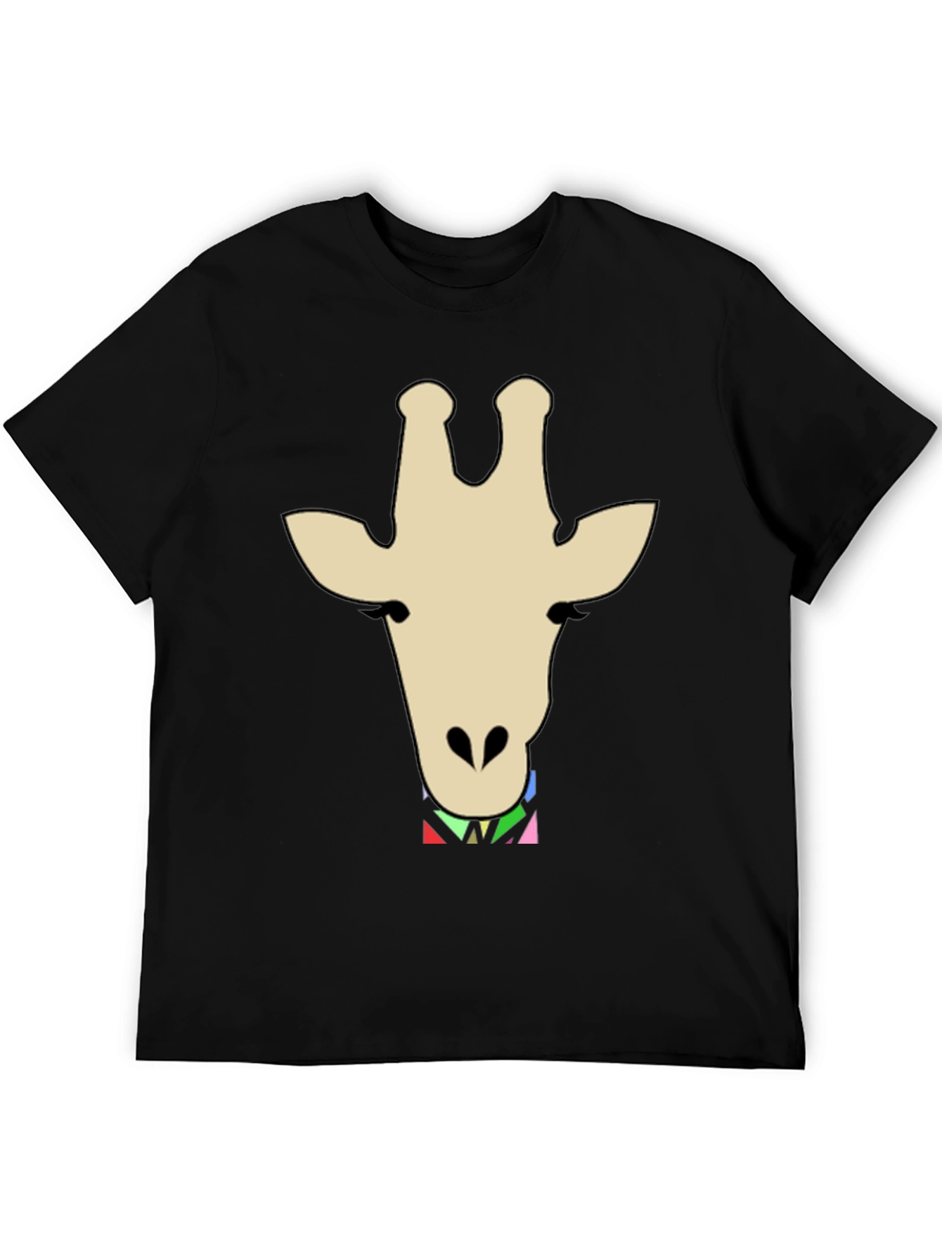 Giraffe Head Graphic Print T-Shirt