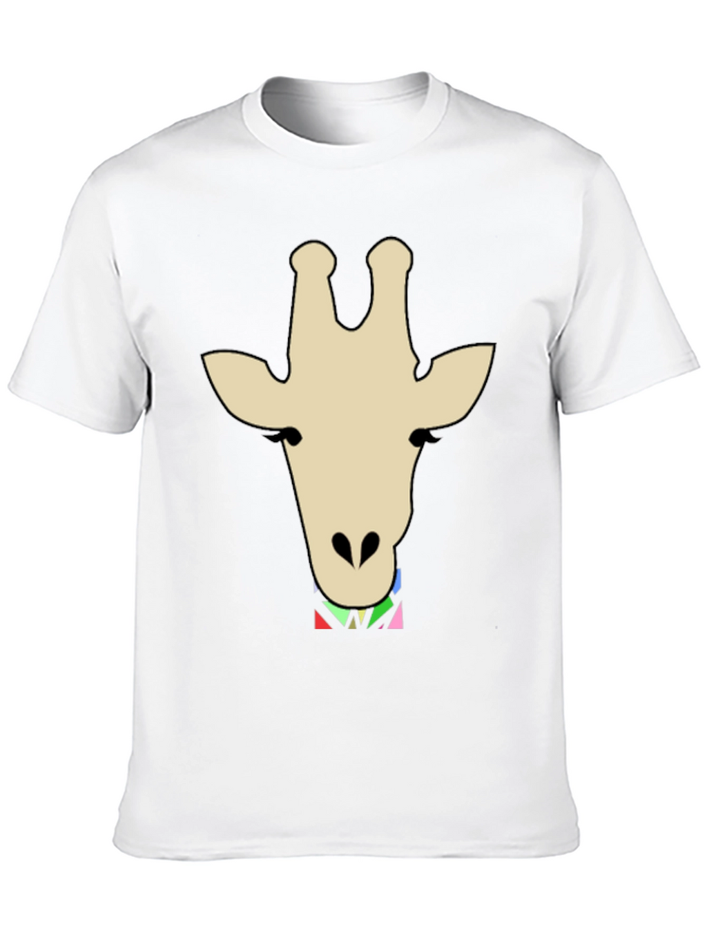 Giraffe Head Graphic Print T-Shirt