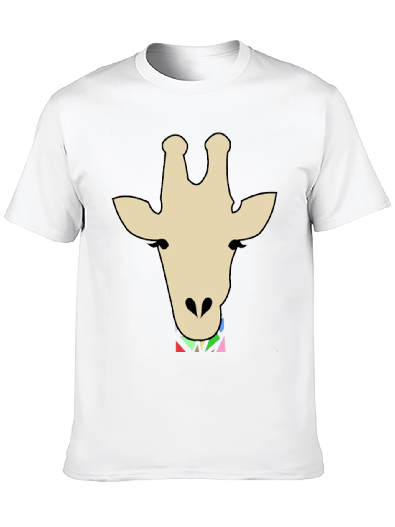 Giraffe Head Graphic Print T-Shirt