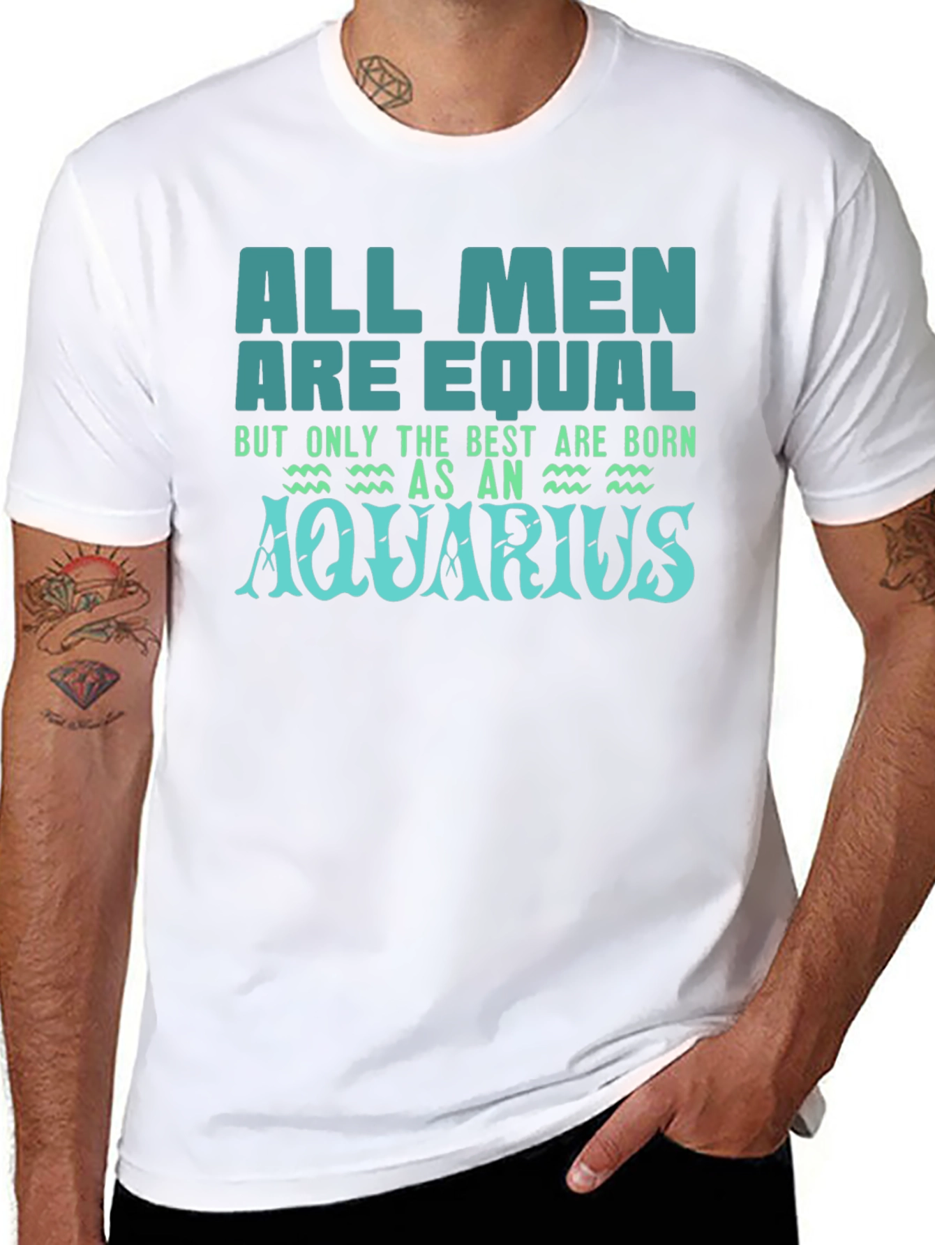 Aquarius Zodiac T-Shirt - All Men Are Equal
