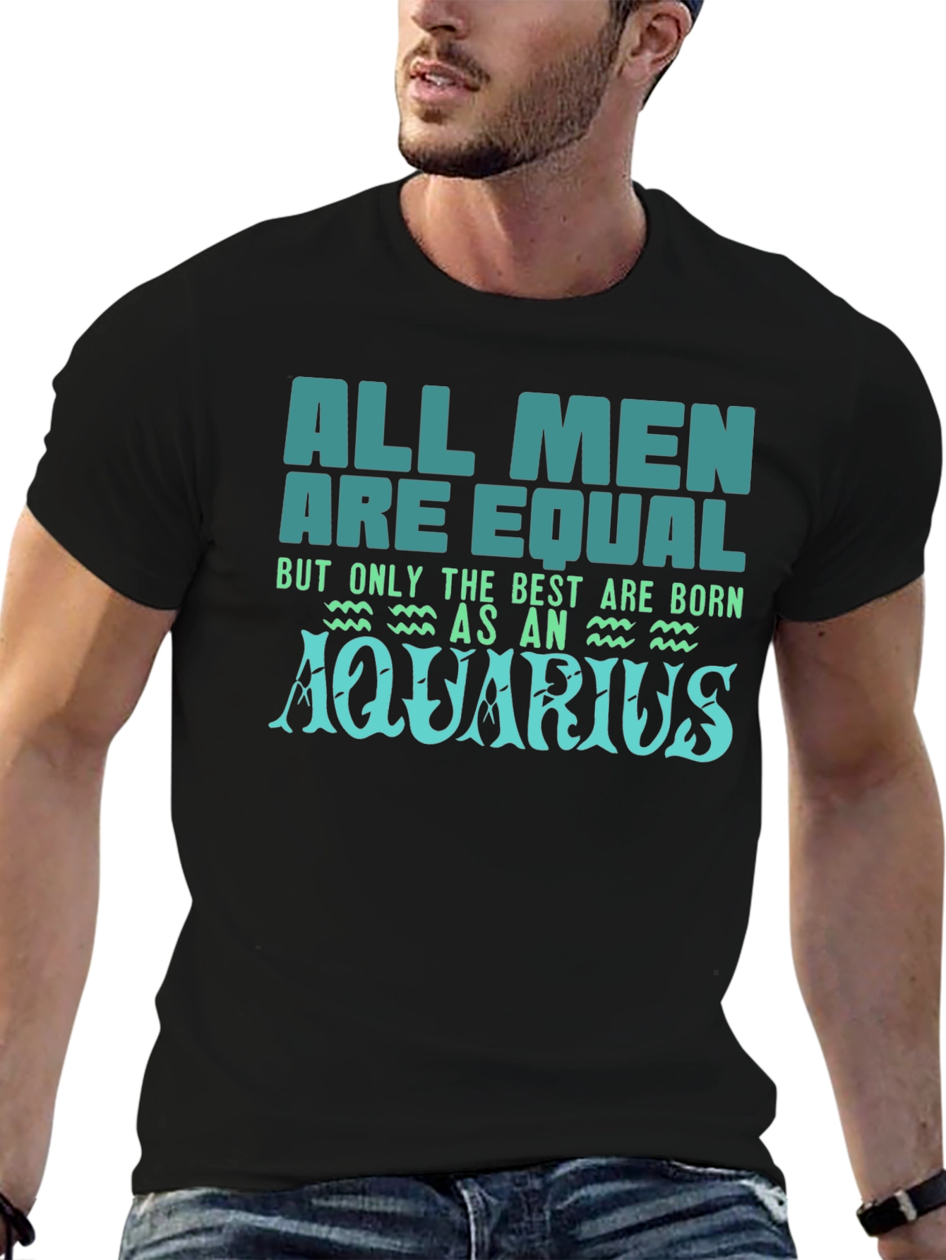 Aquarius Zodiac T-Shirt - All Men Are Equal