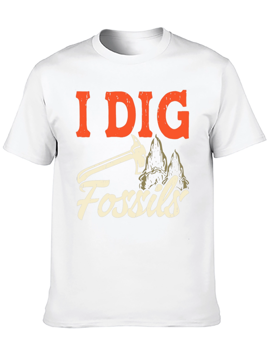 I Dig Fossils Graphic T-Shirt - Paleontology Enthusiast Tee