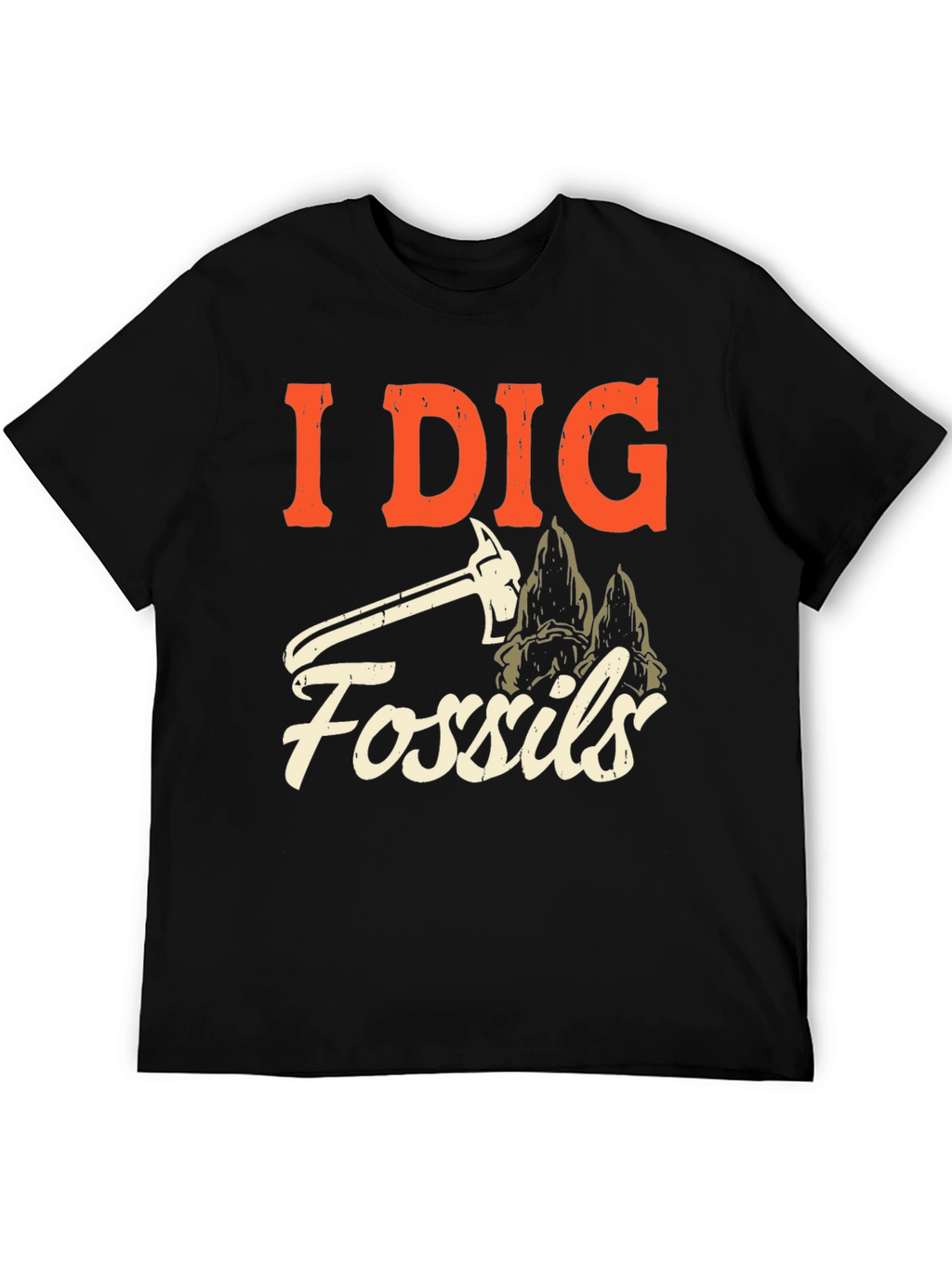I Dig Fossils Graphic T-Shirt - Paleontology Enthusiast Tee