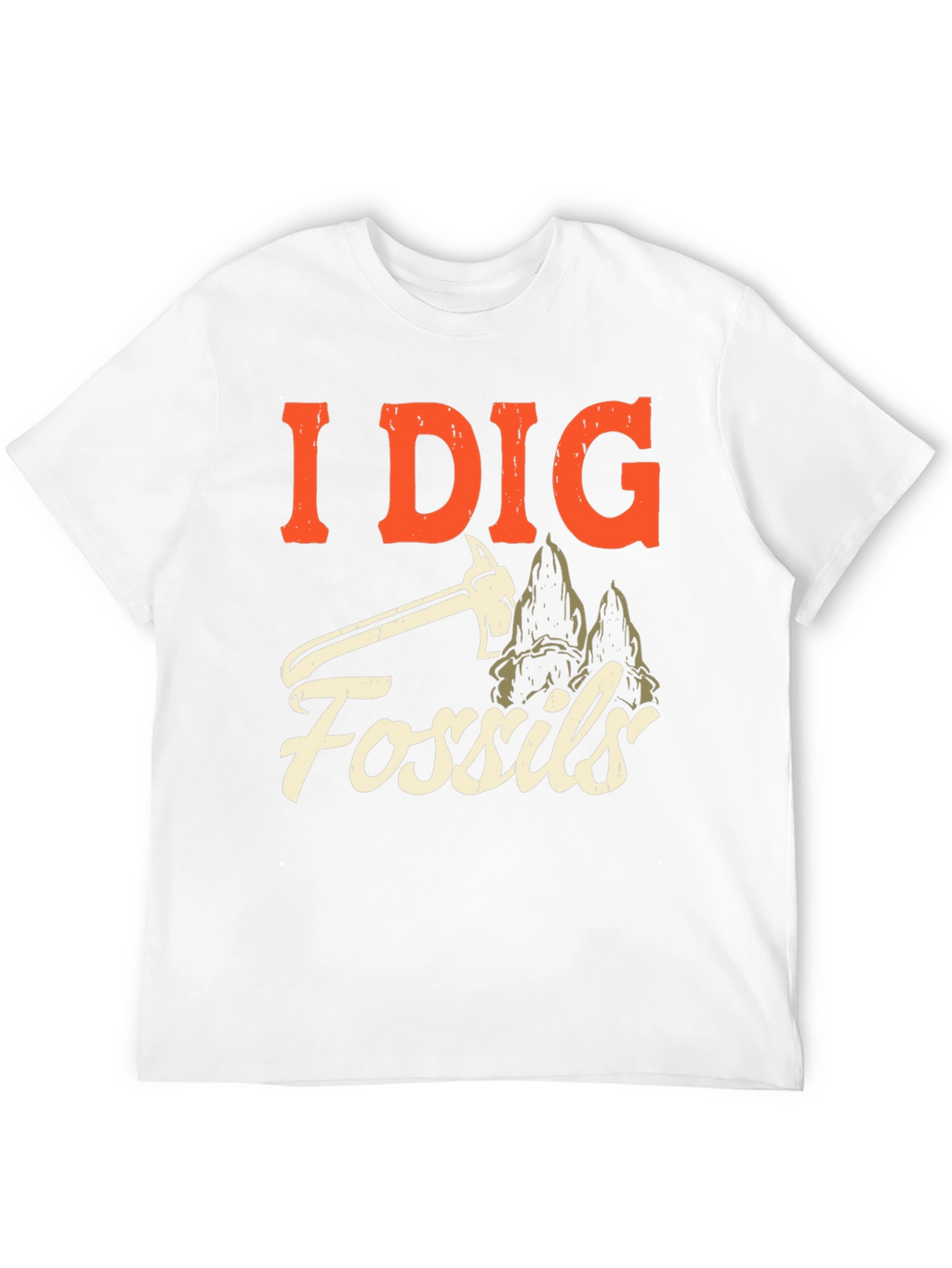I Dig Fossils Graphic T-Shirt - Paleontology Enthusiast Tee