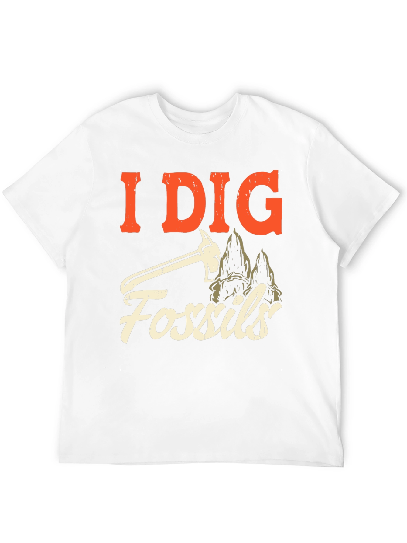 I Dig Fossils Graphic T-Shirt - Paleontology Enthusiast Tee
