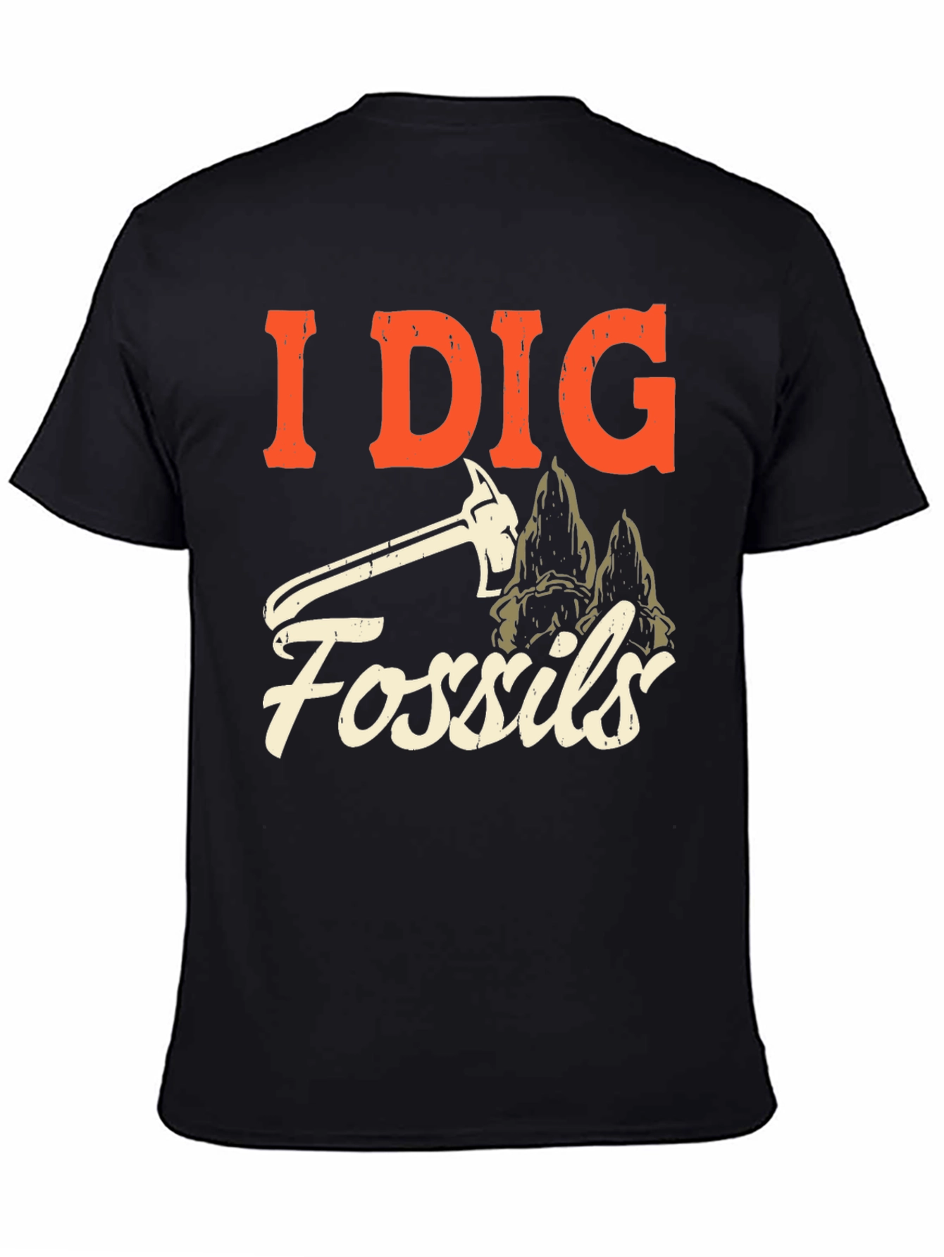 I Dig Fossils Graphic T-Shirt - Paleontology Enthusiast Tee
