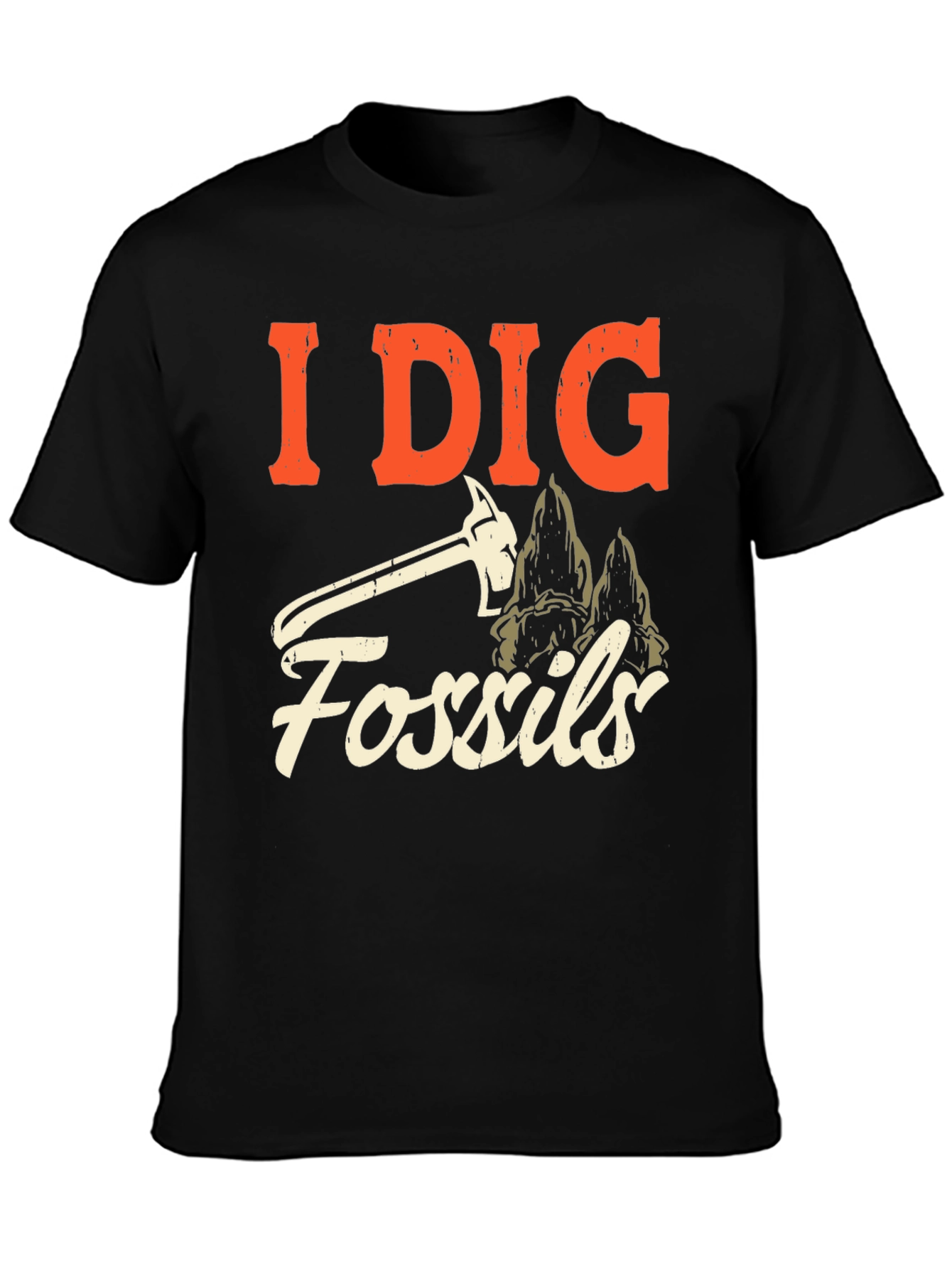 I Dig Fossils Graphic T-Shirt - Paleontology Enthusiast Tee